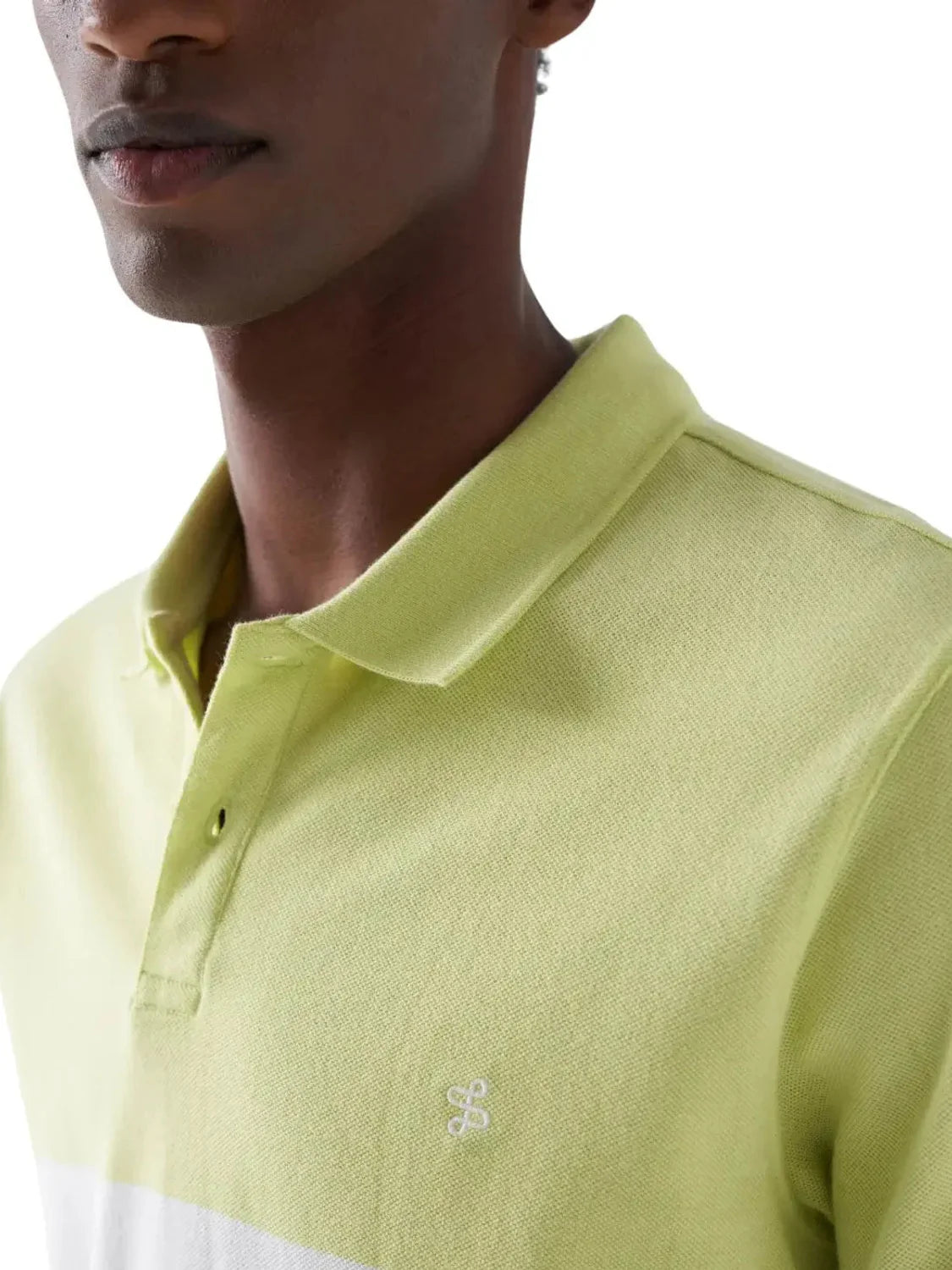 Polo Tricolor Salsa Jeans Verde Lima | Bicos de Fío