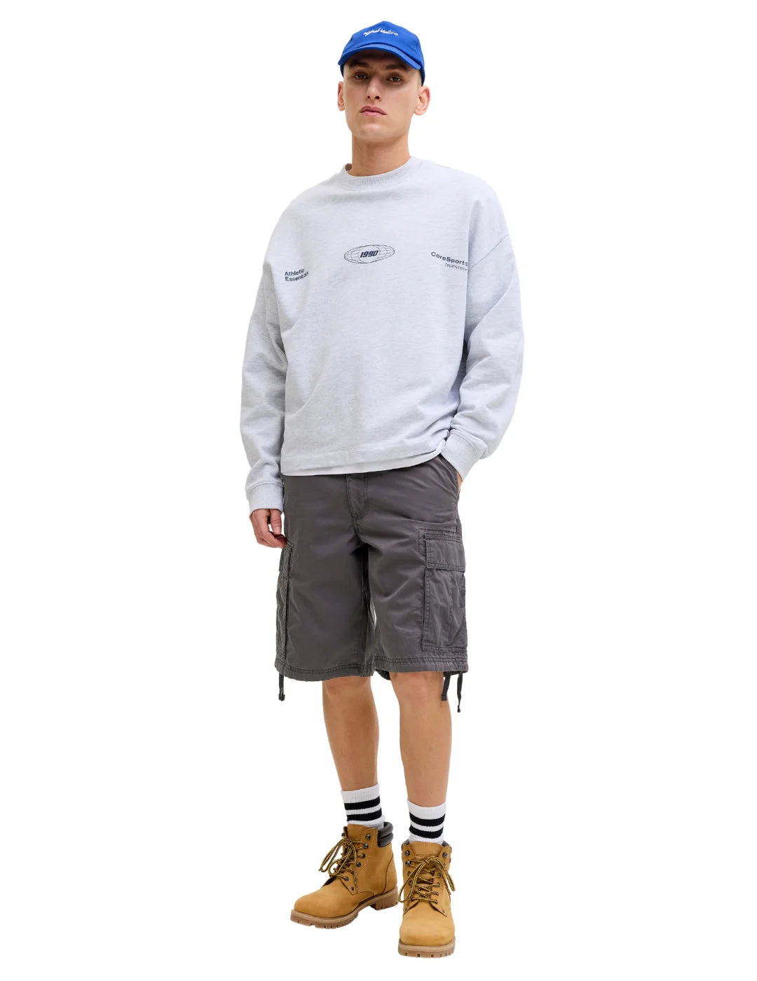 Short Cargo Jack&Jones Cole Frank Gris | Bicos de Fío