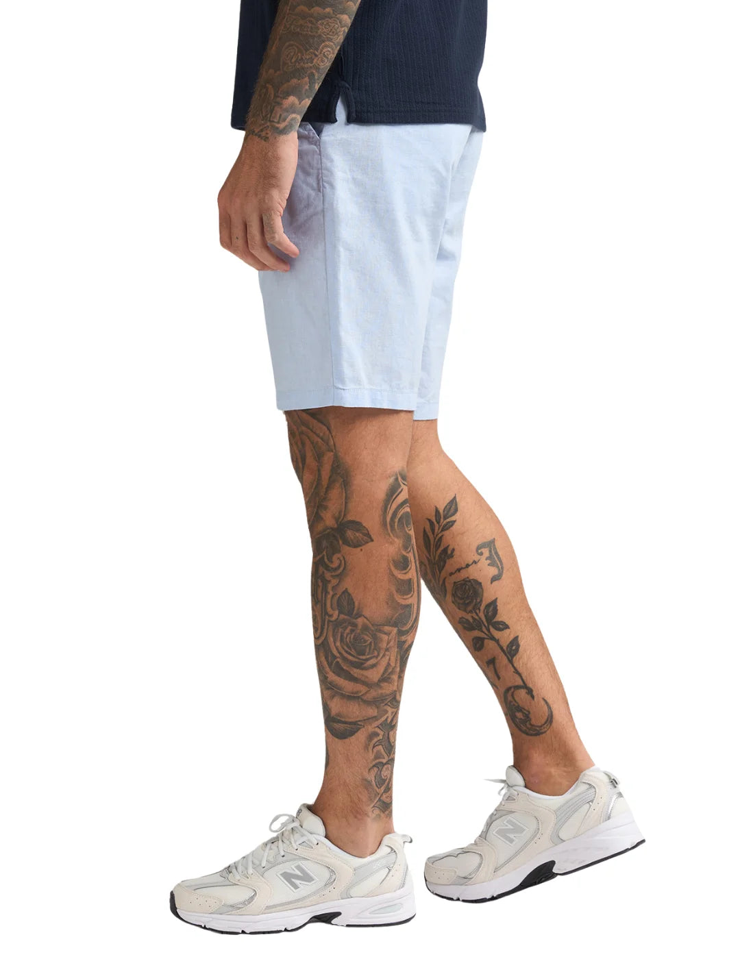 Short Chino Lino Petrol Industries Dune Azul Sky | Bicos de Fío