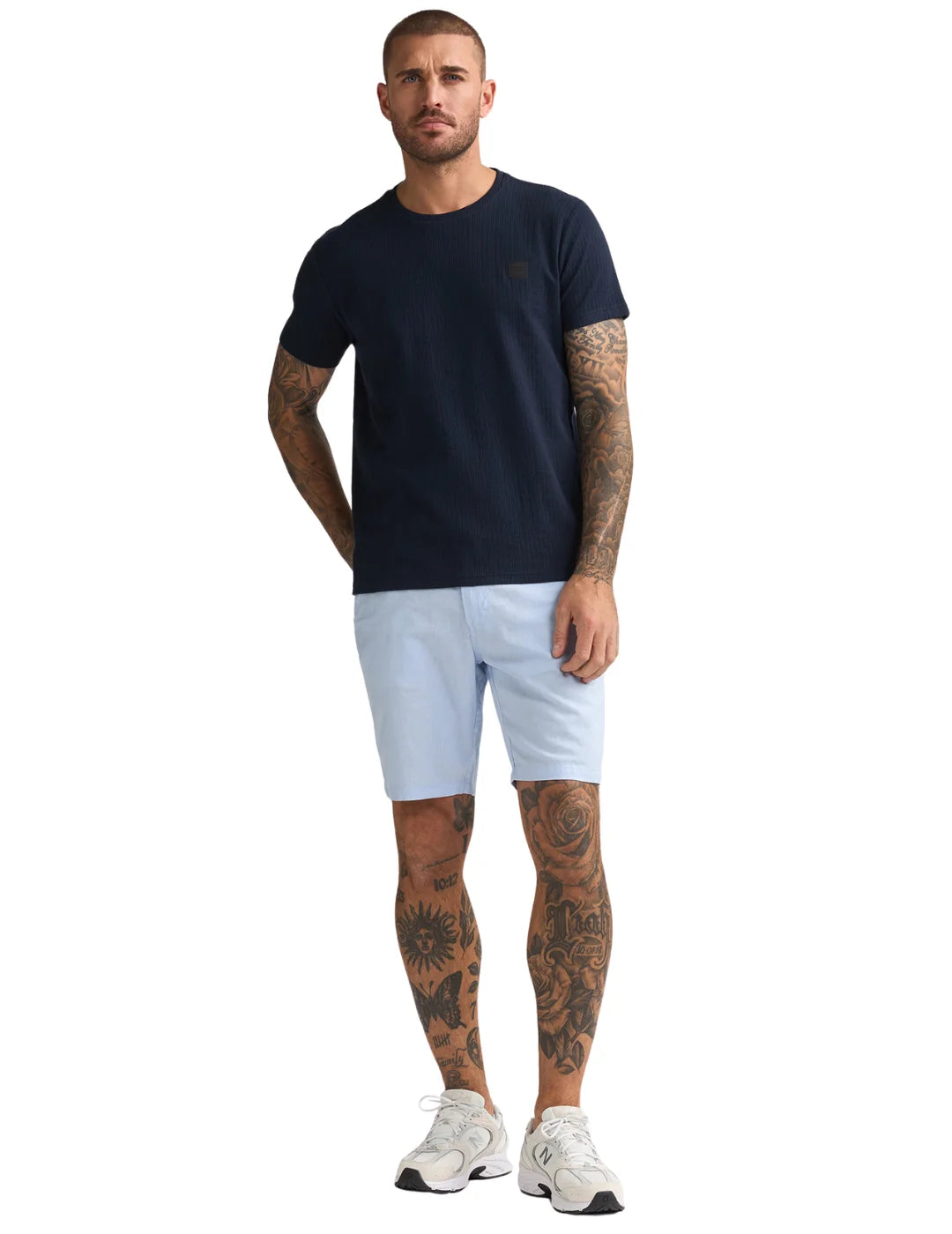 Short Chino Lino Petrol Industries Dune Azul Sky | Bicos de Fío