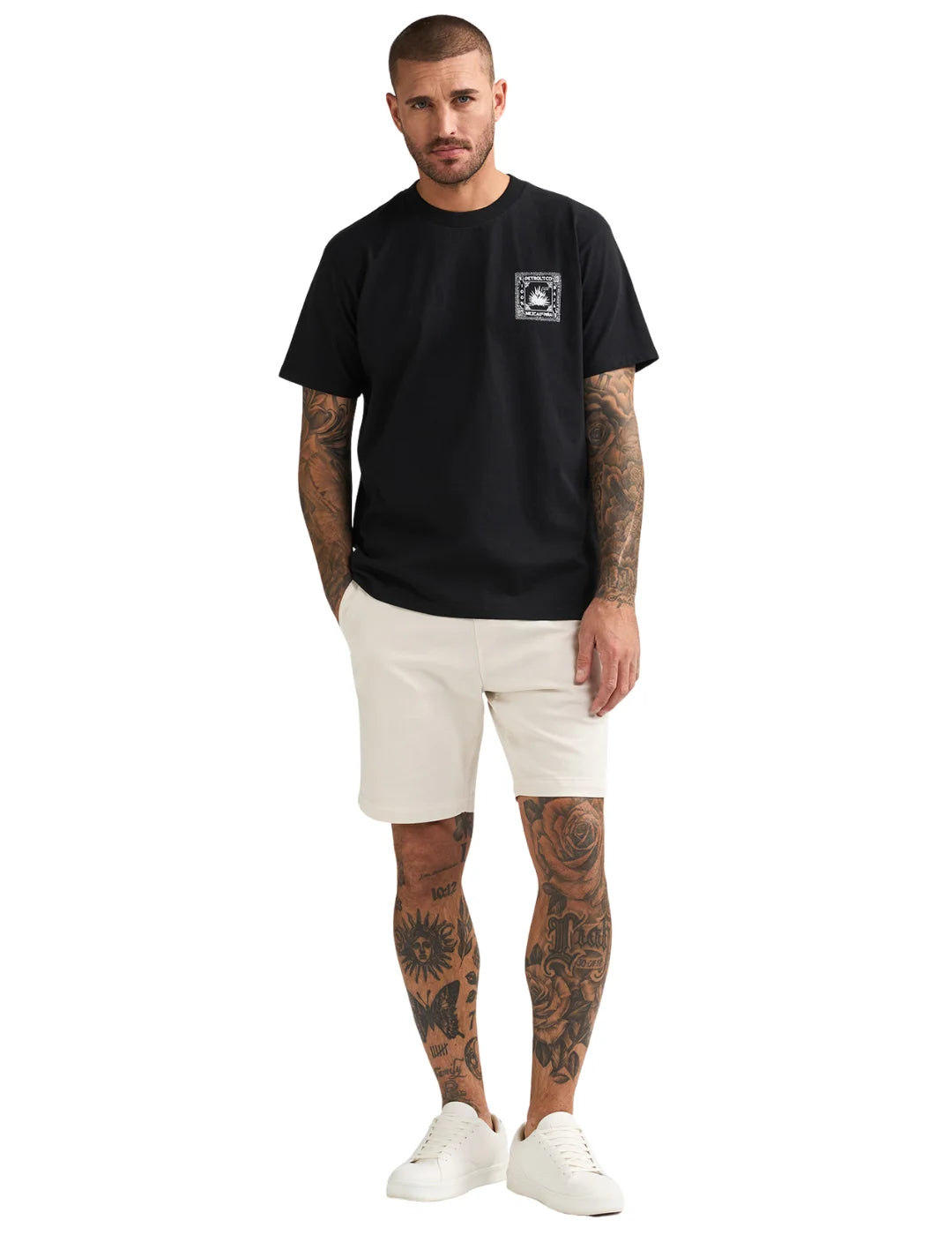 Pantalón Corto Chino Petrol Industries SHO527 Crudo | Bicos de Fío
