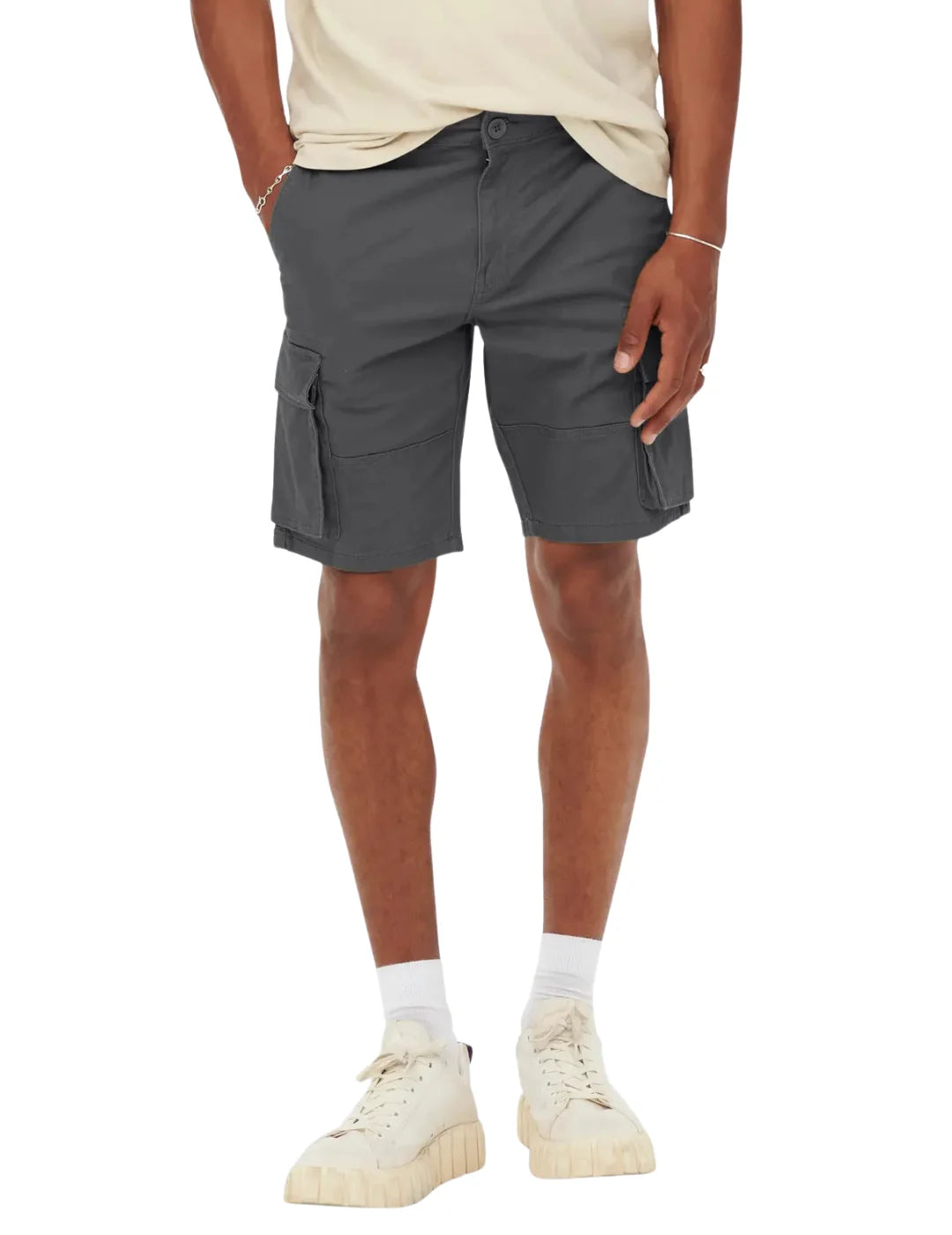 Short Cargo ONLY&SONS Cam Stage 6689 Gris | Bicos de Fío