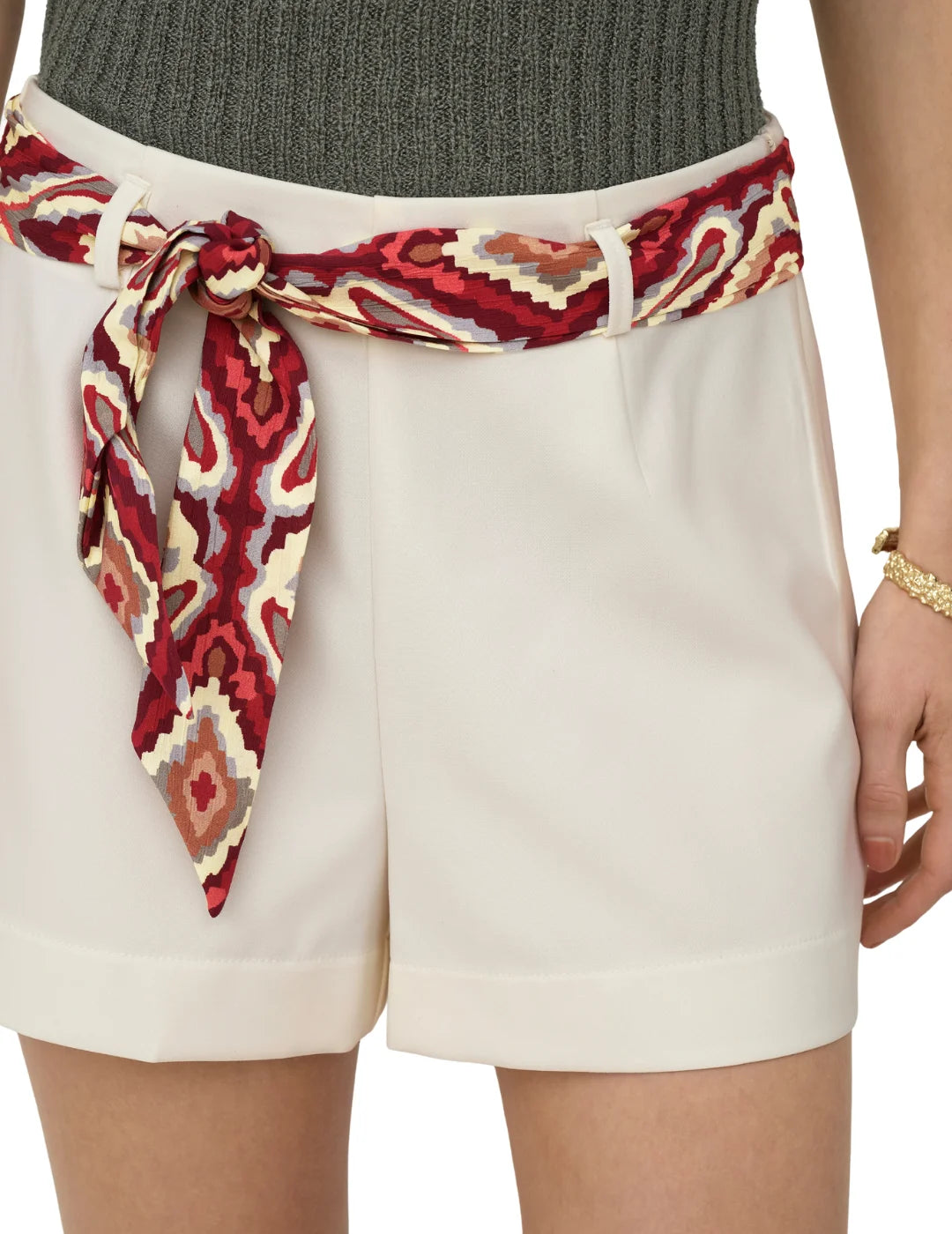 Pantalón Corto ONLY Adora Crudo | Bicos de Fío