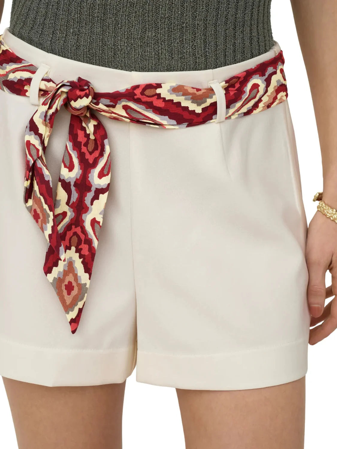 Pantalón Corto ONLY Adora Crudo | Bicos de Fío