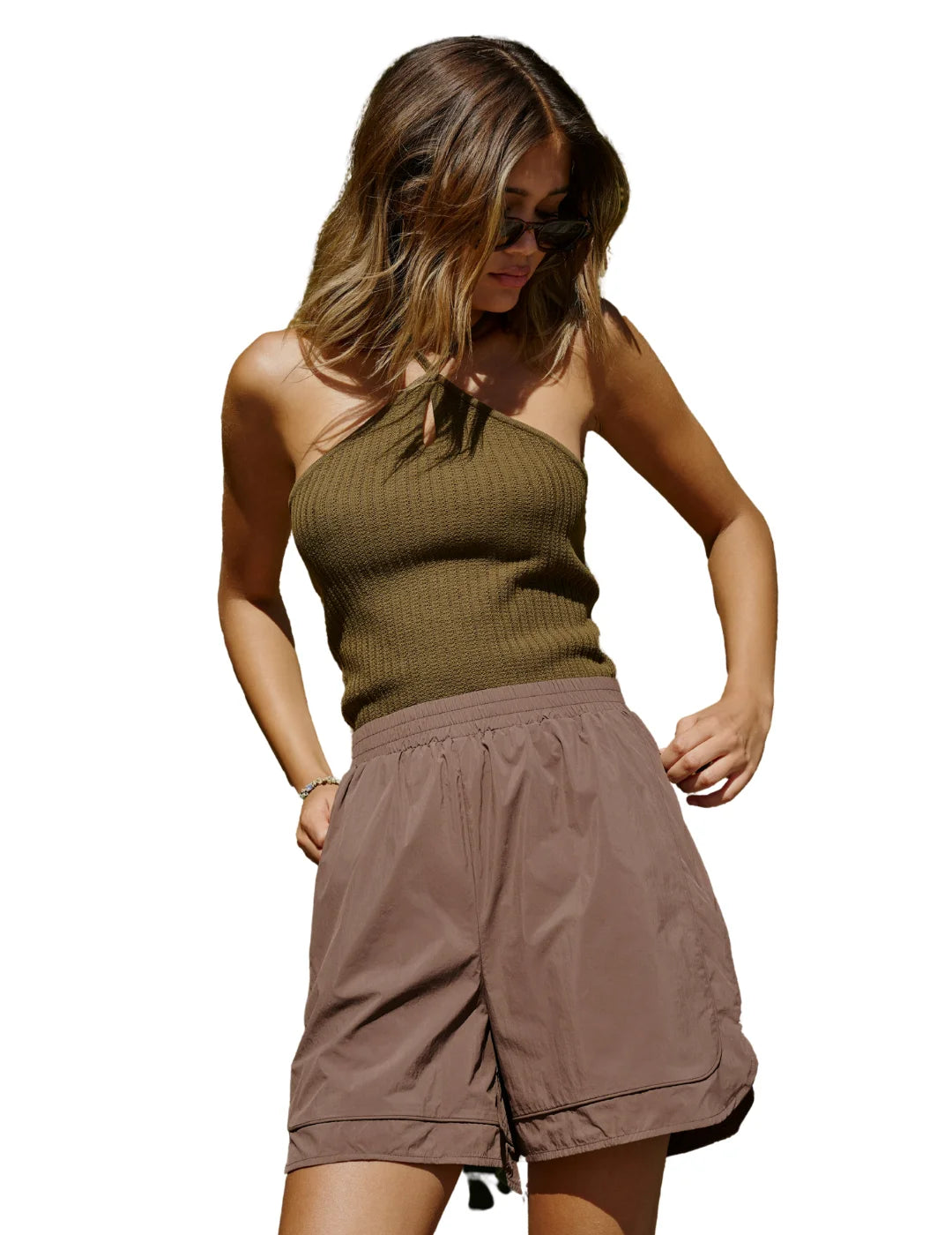 Shorts Pipping ONLY Lara Marrón Chocolate | Bicos de Fío