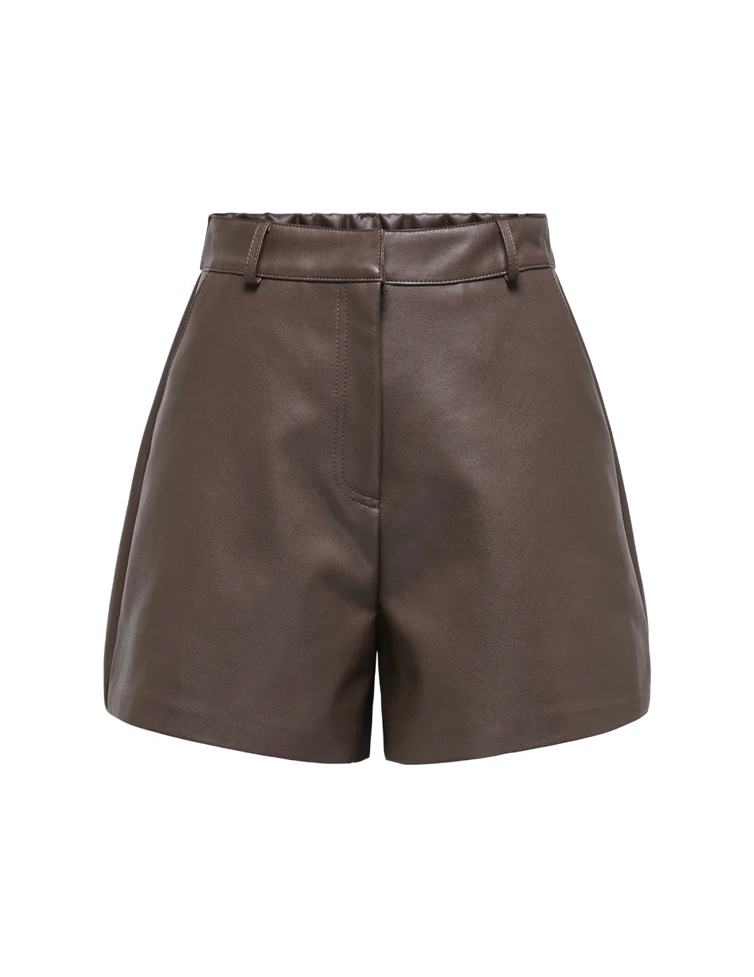 Shorts Polipiel ONLY Cora Marrón | Bicos de Fío