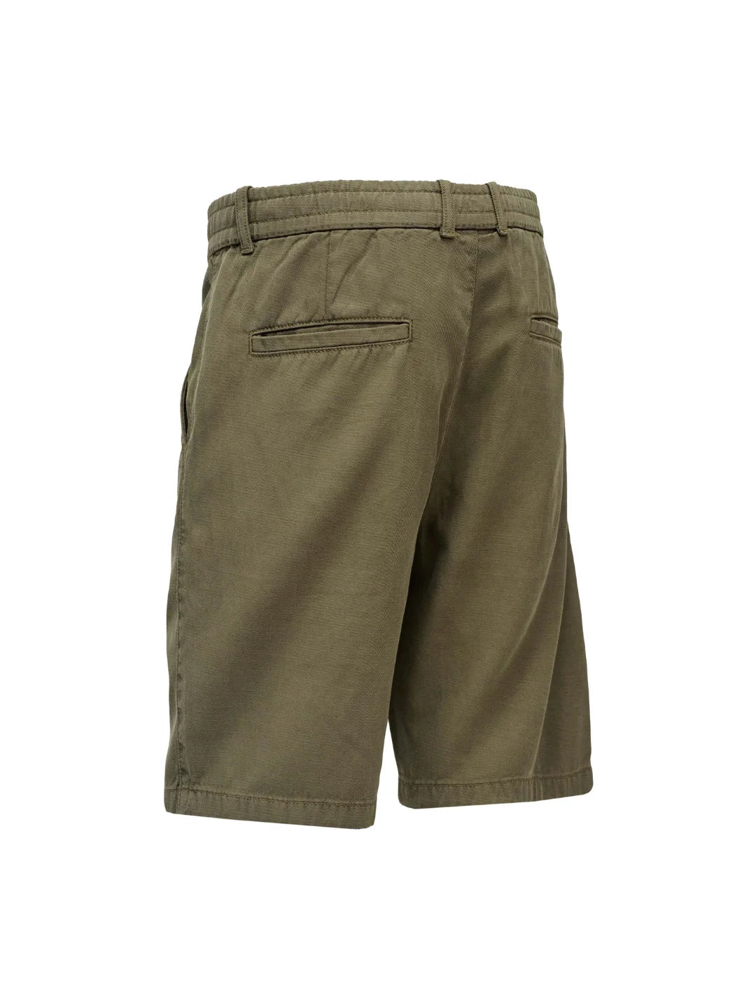 Pantalón Corto Salsa Jeans Tencel Verde Khaki | Bicos de Fío