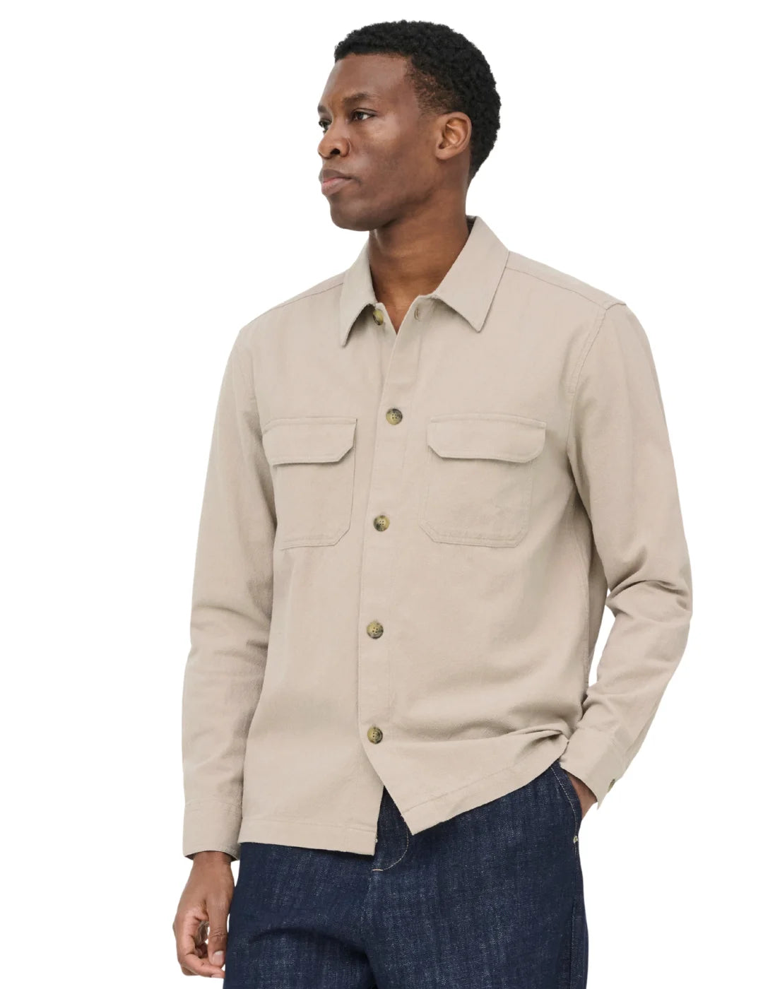 Sobrecamisa ONLY&SONS Colt Beige | Bicos de Fío