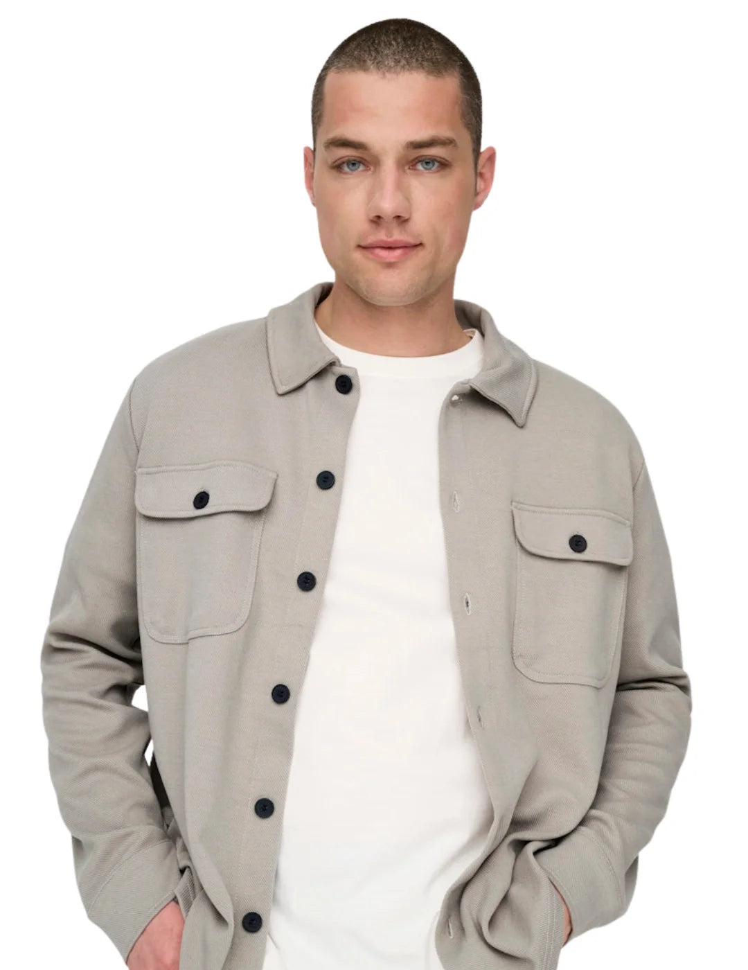 Sobrecamisa ONLY&SONS Newkodyl Beige | Bicos de Fío