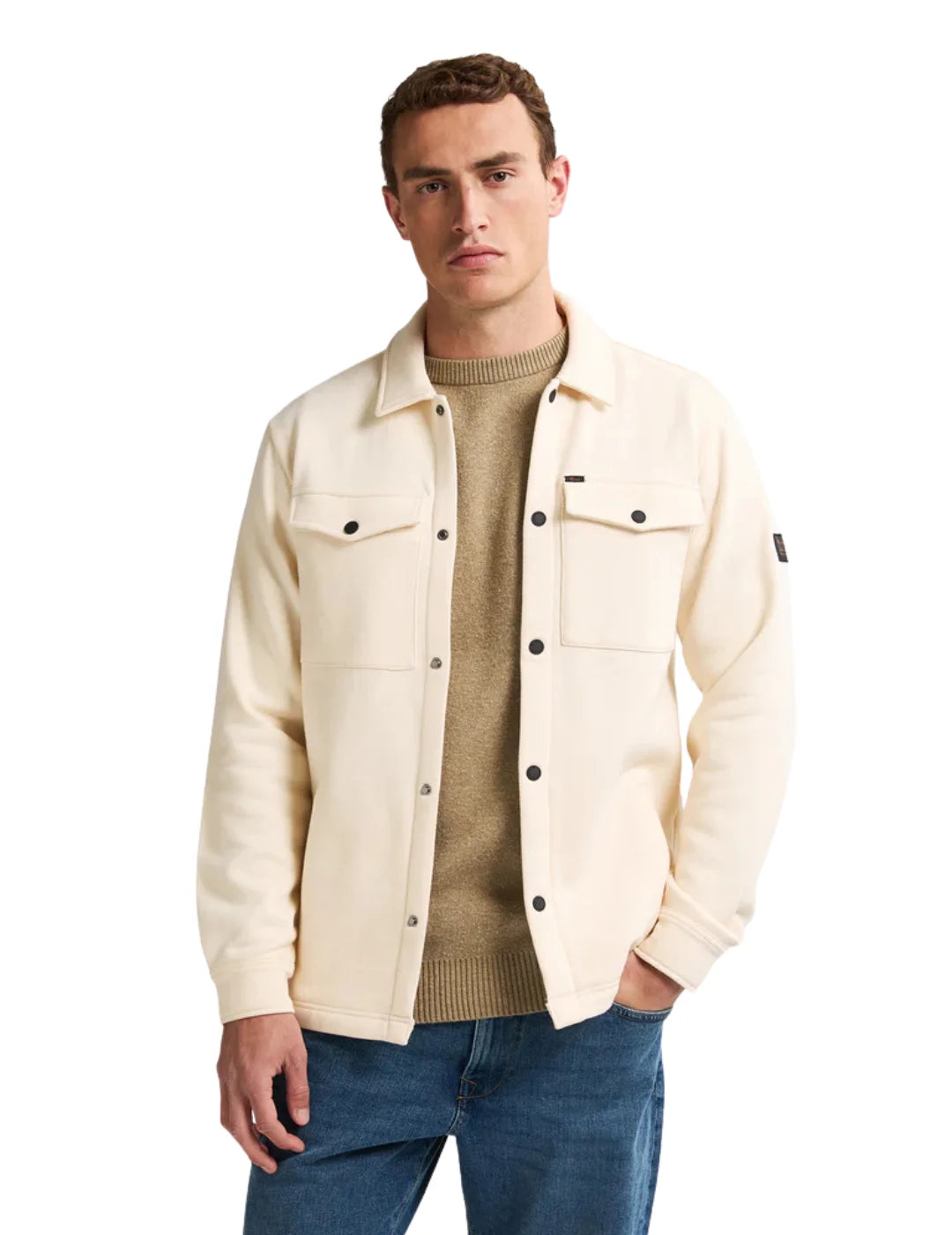 Sobrecamisa Petrol Industries Chehalis Beige | Bicos de Fío