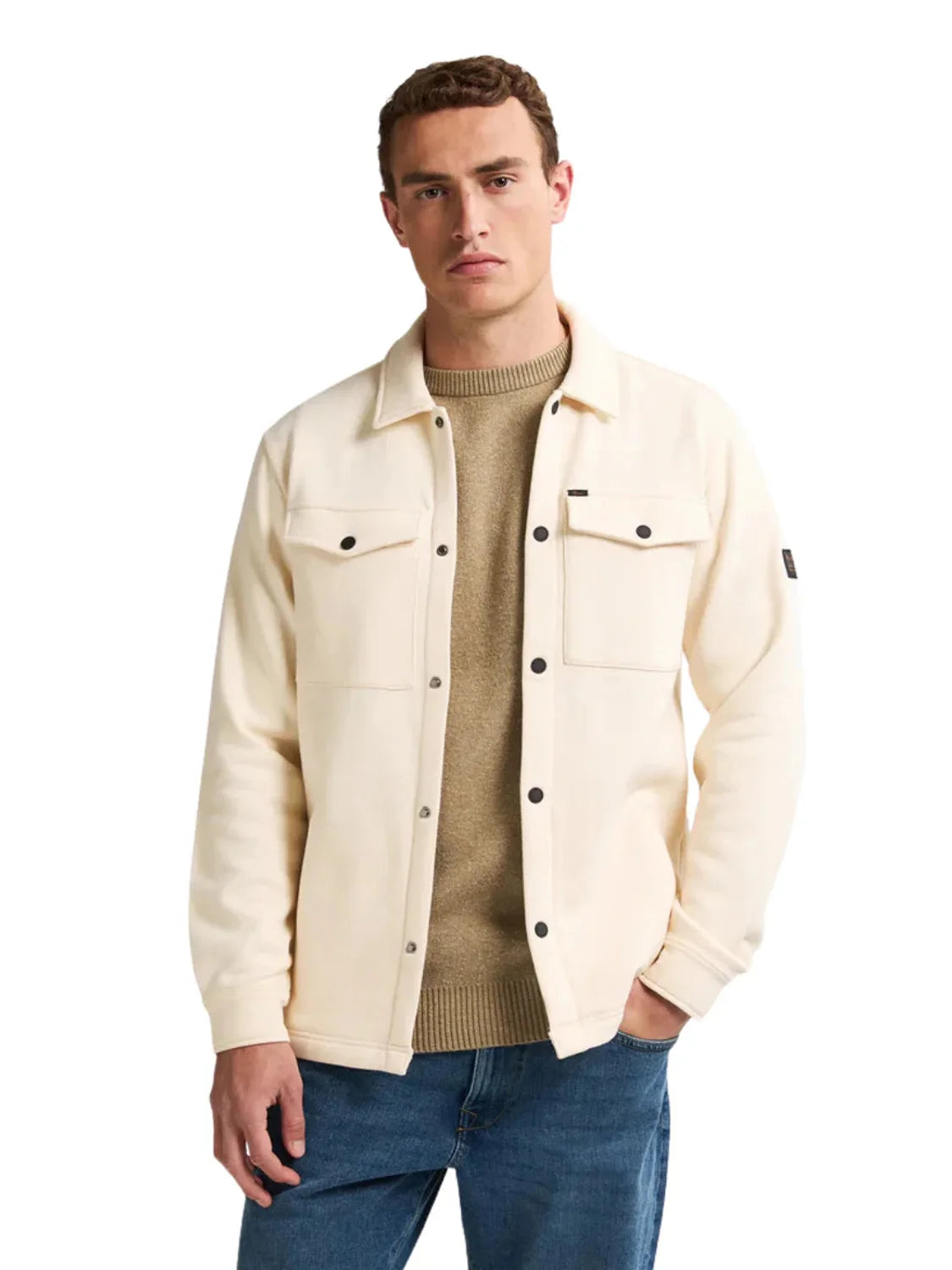 Sobrecamisa Petrol Industries Chehalis Beige | Bicos de Fío