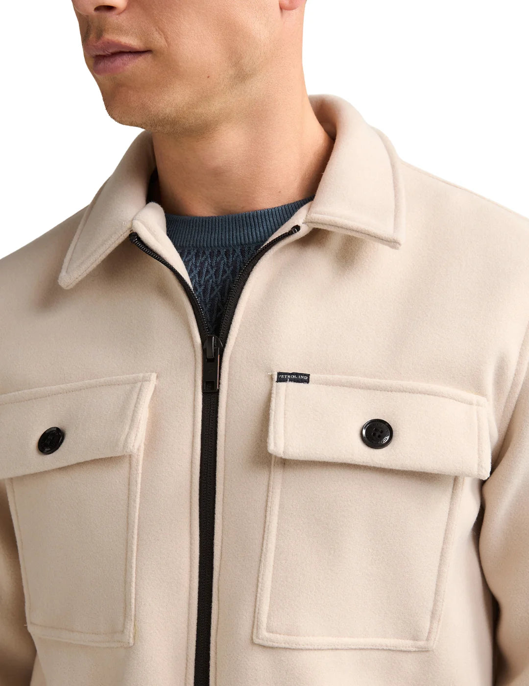 Sobrecamisa Cremallera Petrol Industries Crudo | Bicos de Fío
