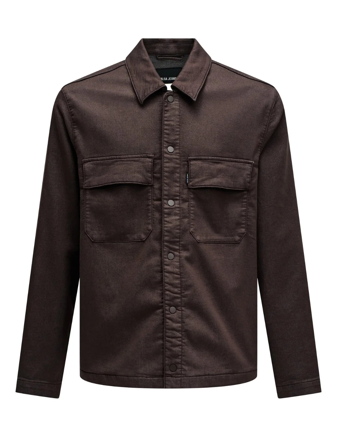 Sobrecamisa Salsa Jeans S-Activ Marrón Chocolate | Bicos de Fío
