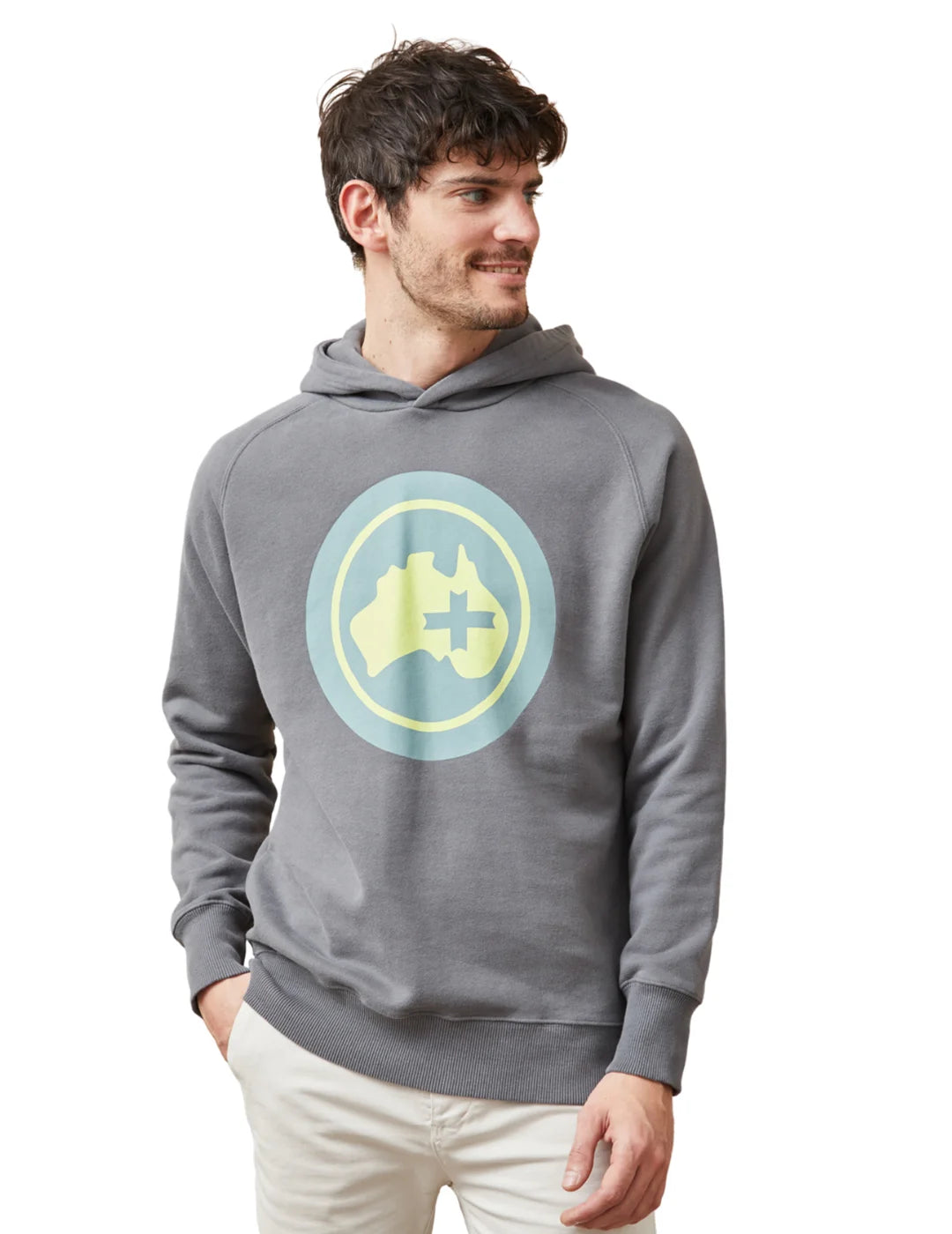 Sudadera Capucha Altonadock Logo Gris Bicos de Fio
