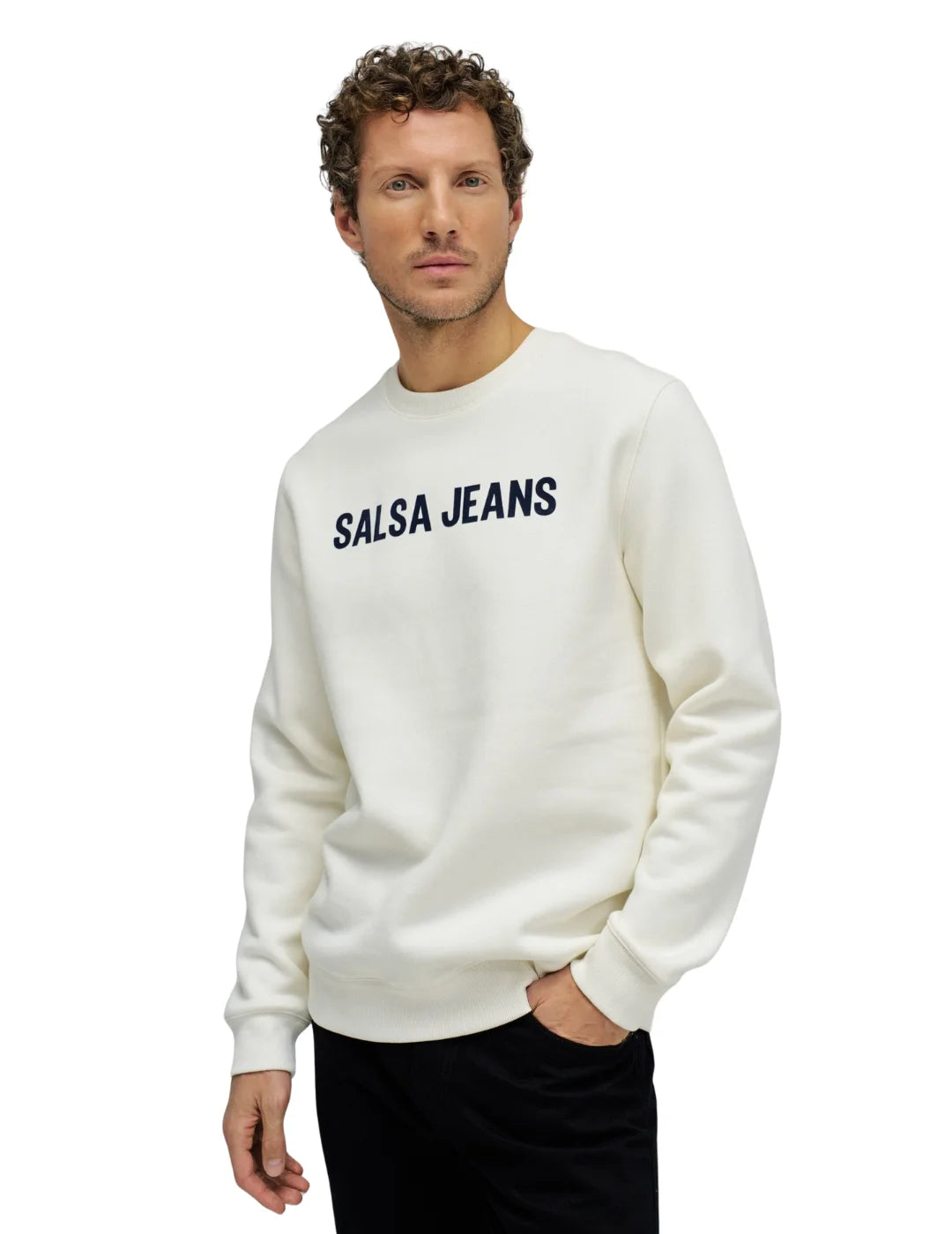 Sudadera Branding Salsa Jeans Blanco Perla | Bicos de Fío