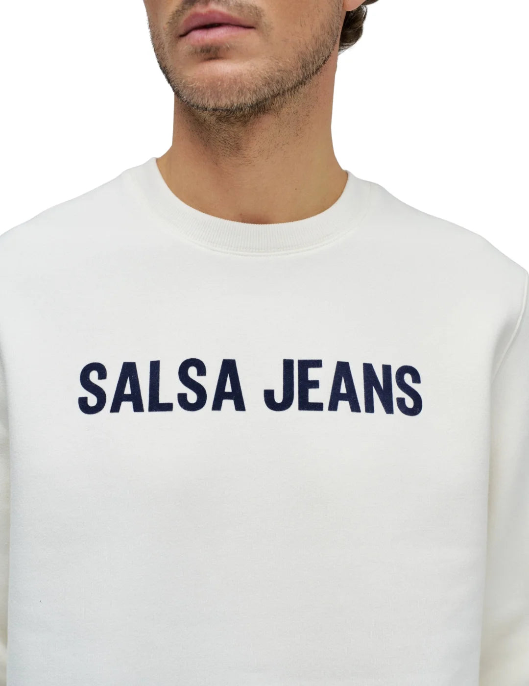 Sudadera Branding Salsa Jeans Blanco Perla | Bicos de Fío