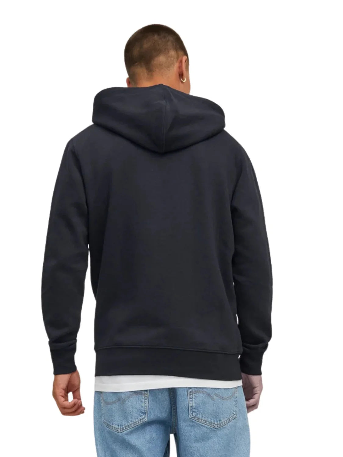 Sudadera Capucha Cremallera Jack&Jones Star Negro | Bicos de Fío