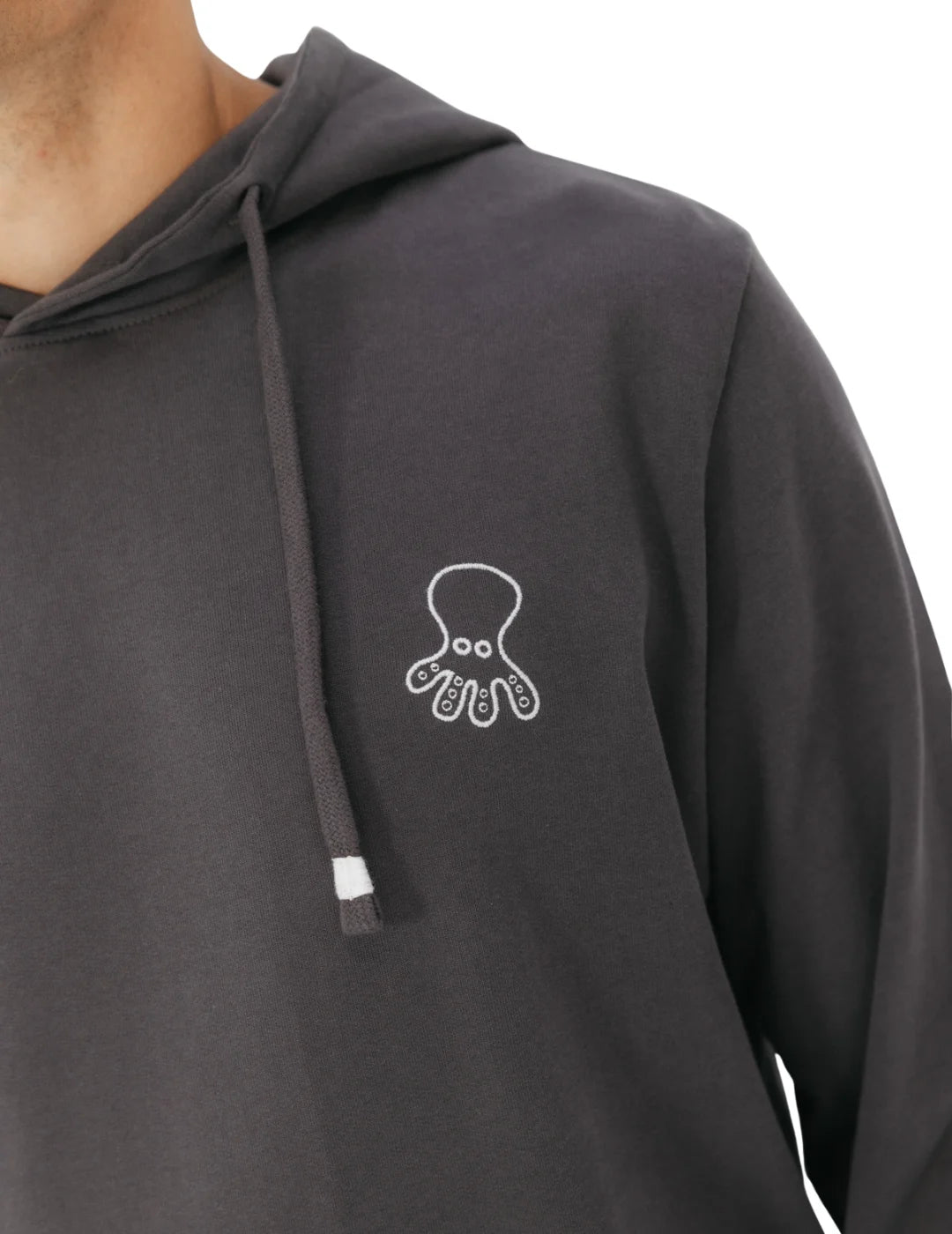 Sudadera Capucha El Pulpo Winter Poles Antracita | Bicos de Fío