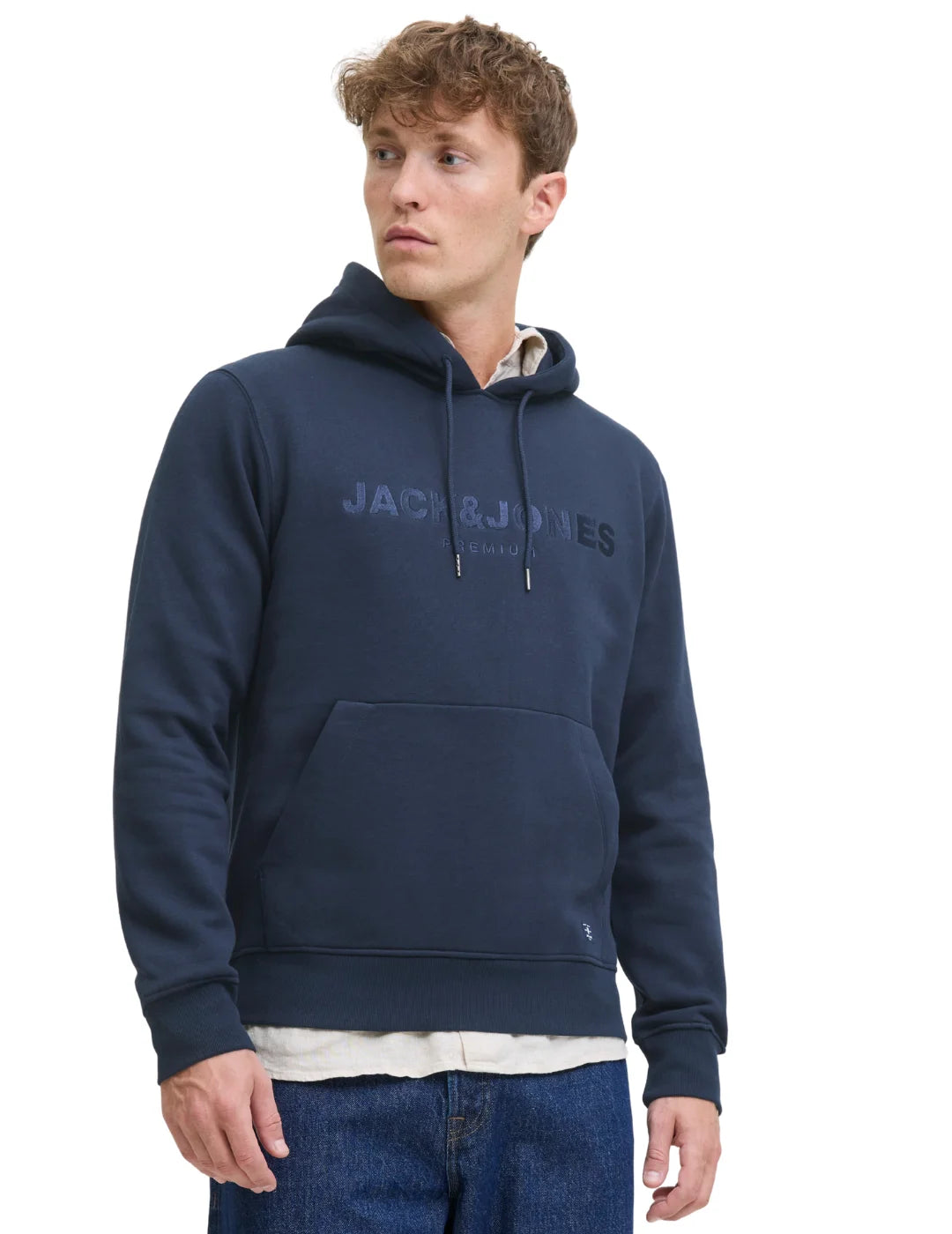 Sudadera Capucha Jack&Jones Bluloyal Azul Marino | Bicos de Fío