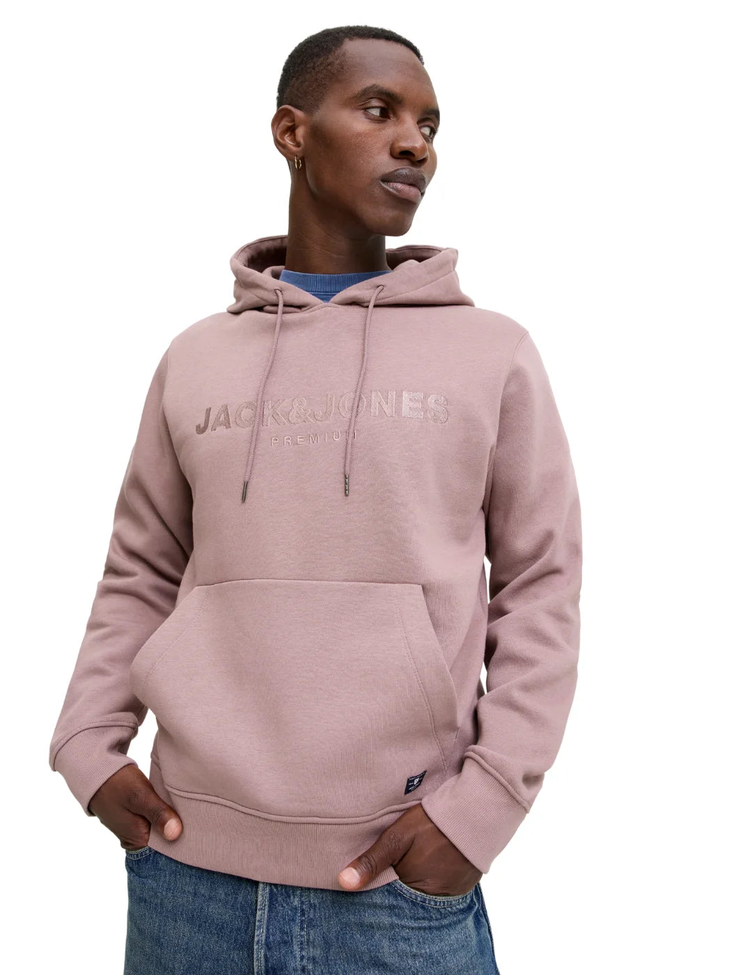Sudadera Capucha Jack&Jones Bluloyal Rosa | Bicos de Fío