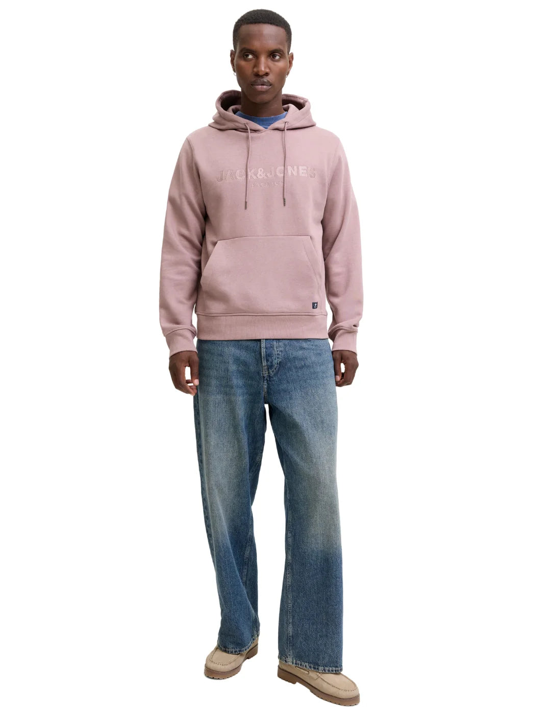 Sudadera Capucha Jack&Jones Bluloyal Rosa | Bicos de Fío