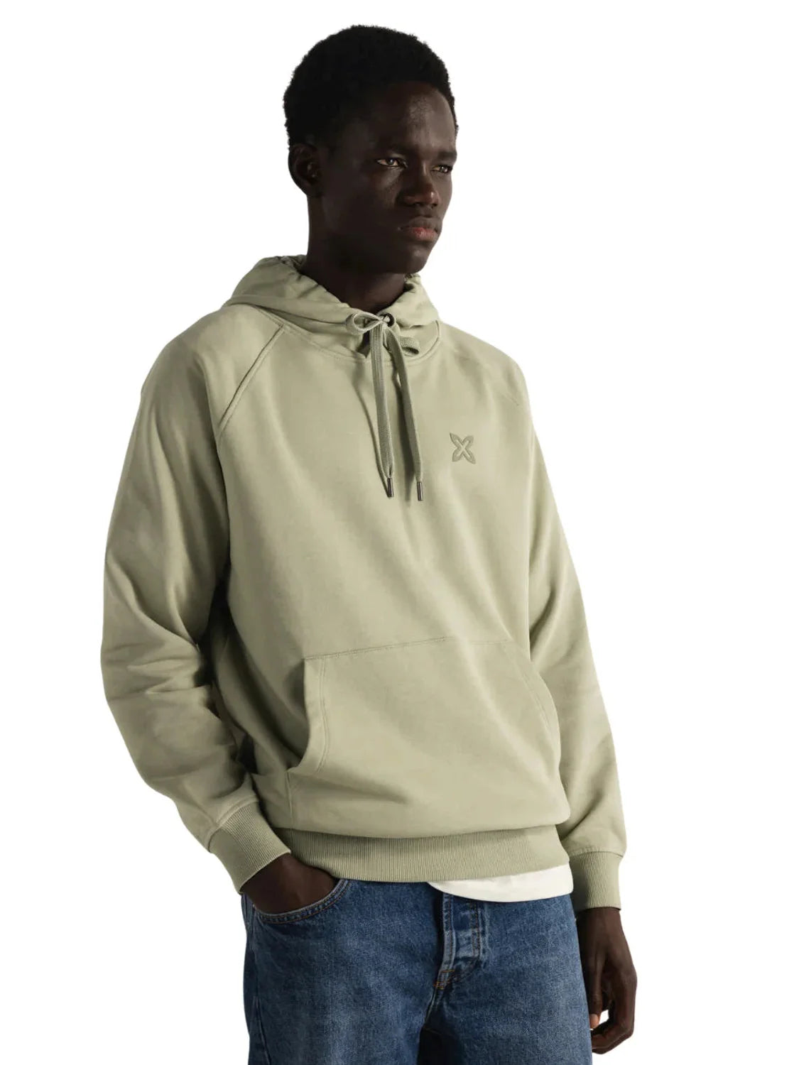 Sudadera Capucha Munich Essentials Verde Caqui | Bicos de Fío