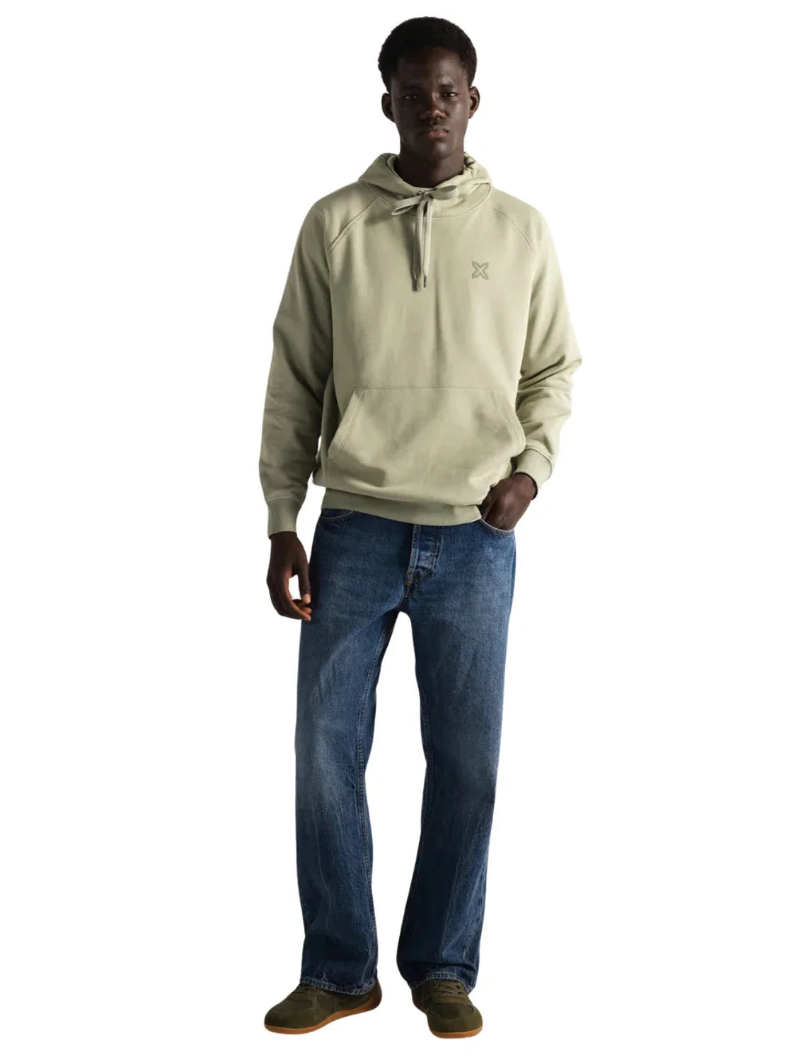 Sudadera Capucha Munich Essentials Verde Caqui | Bicos de Fío