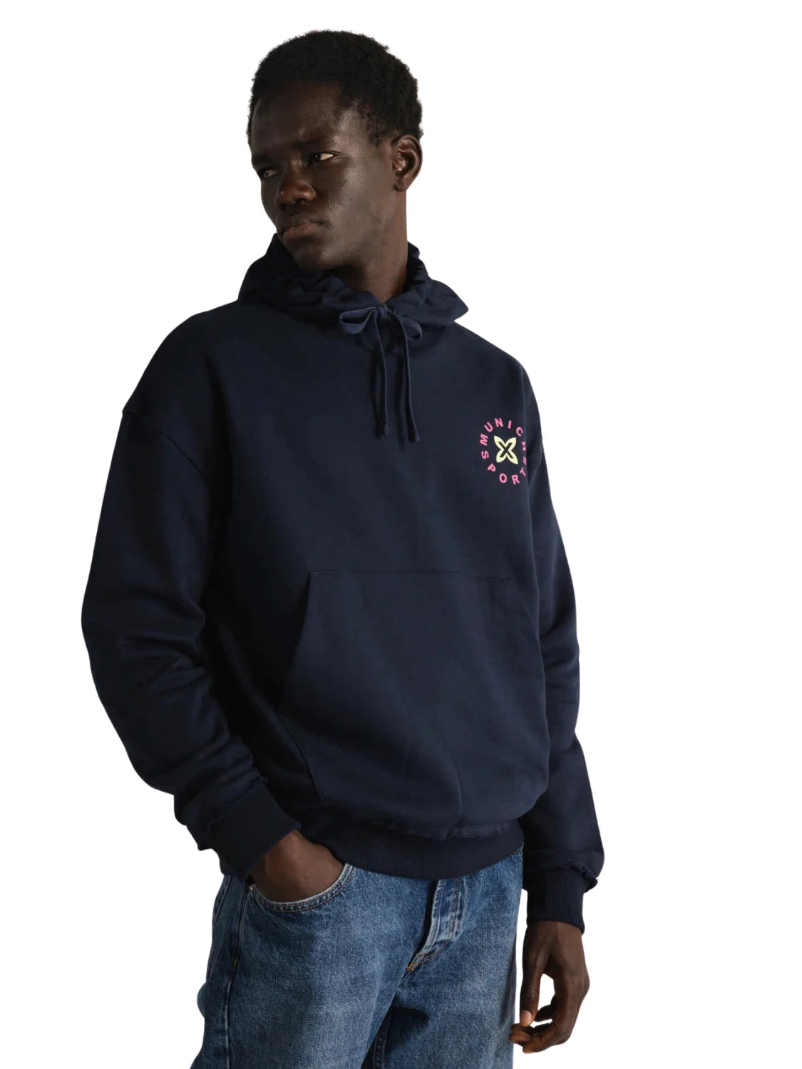 Sudadera Capucha Munich Up Azul Marino