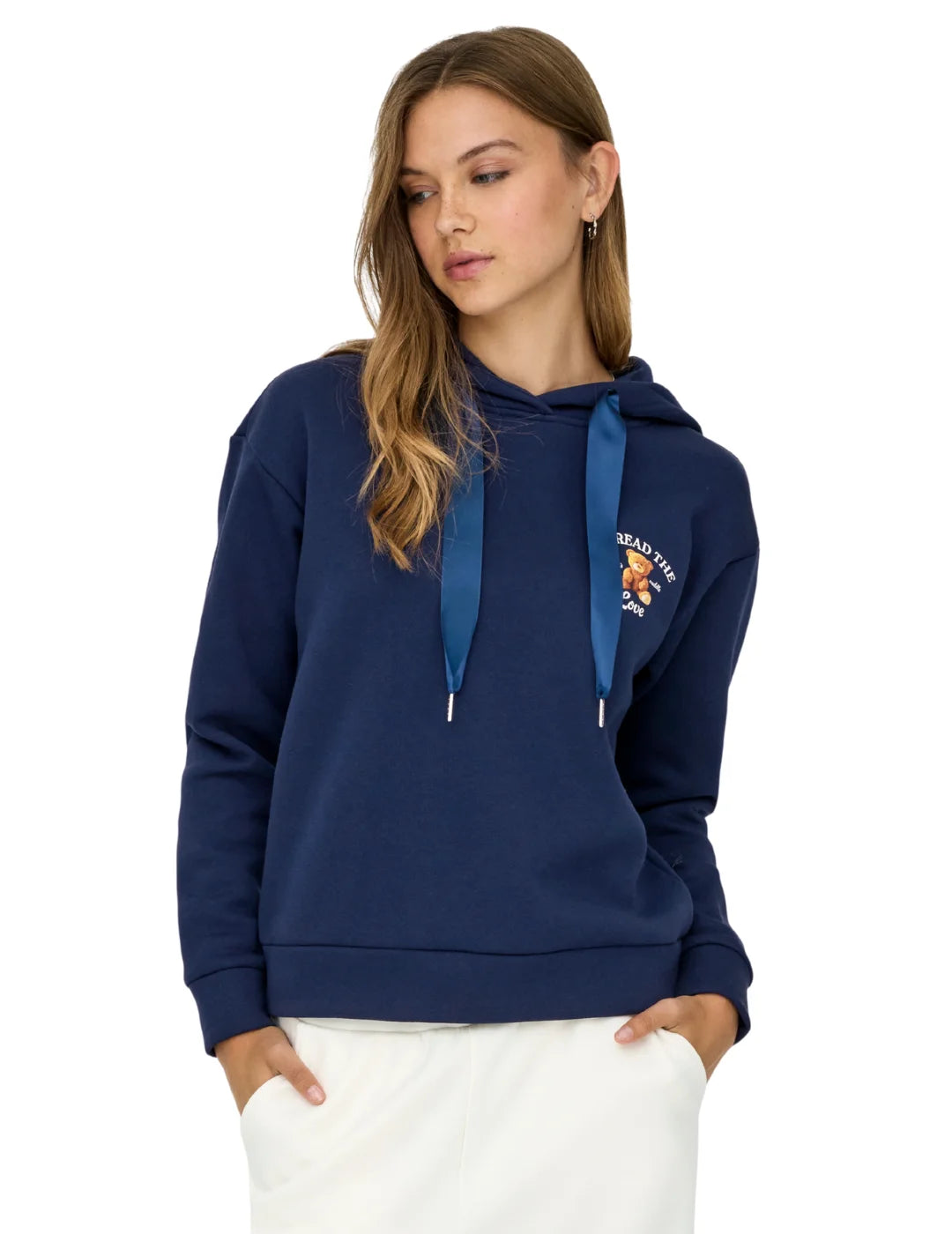 Sudadera Oso ONLY Ricky Azul Marino | Bicos de Fío
