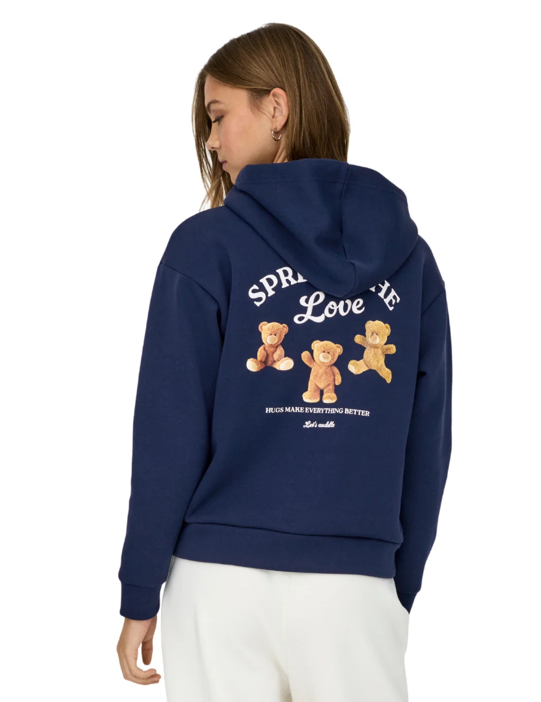 Sudadera Oso ONLY Ricky Azul Marino | Bicos de Fío