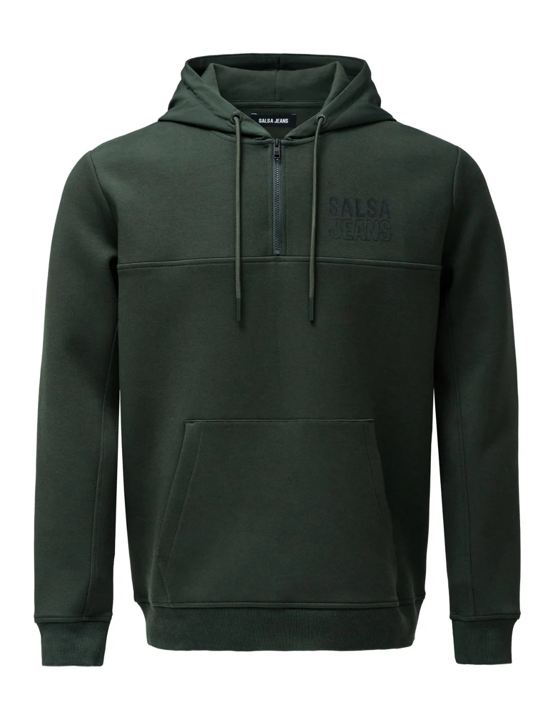 Sudadera Capucha Salsa Jeans Cremallera Verde | Bicos de Fío