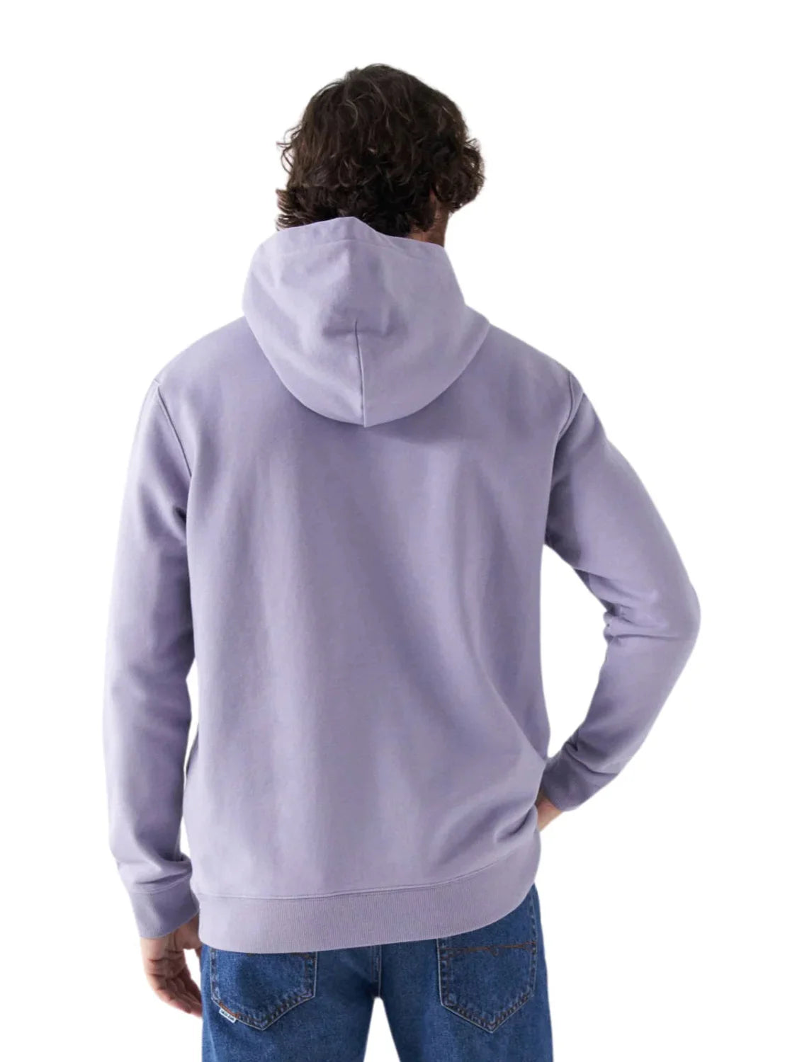 Sudadera Capucha Estampado Frontal Salsa Jeans Lila | Bicos de Fío