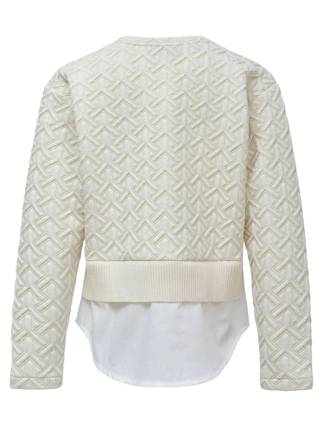 Sudadera Jacquard Lurex Salsa Jeans Beige | Bicos de Fío