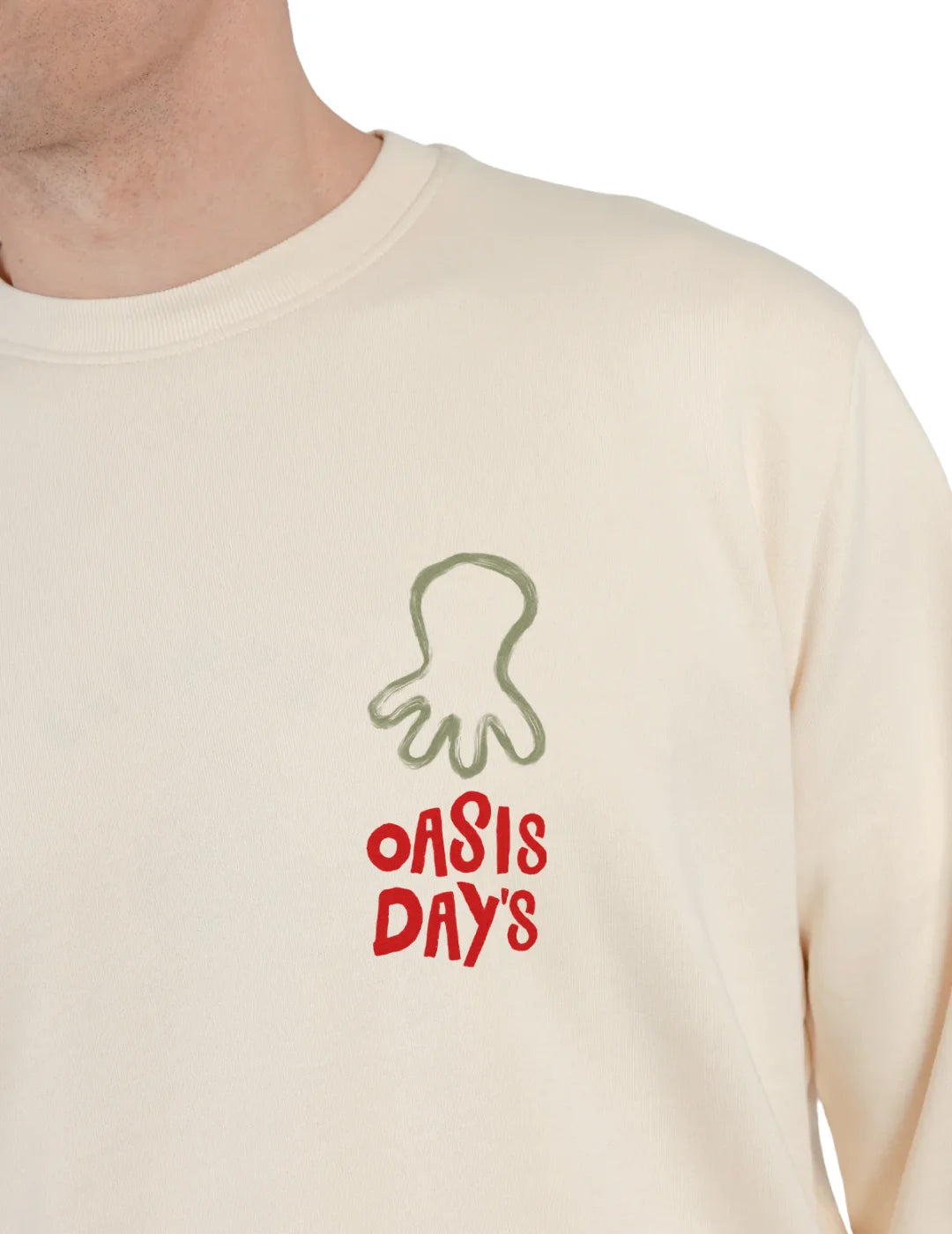 Sudadera El Pulpo Oasis Day´s Crudo | Bicos de Fío