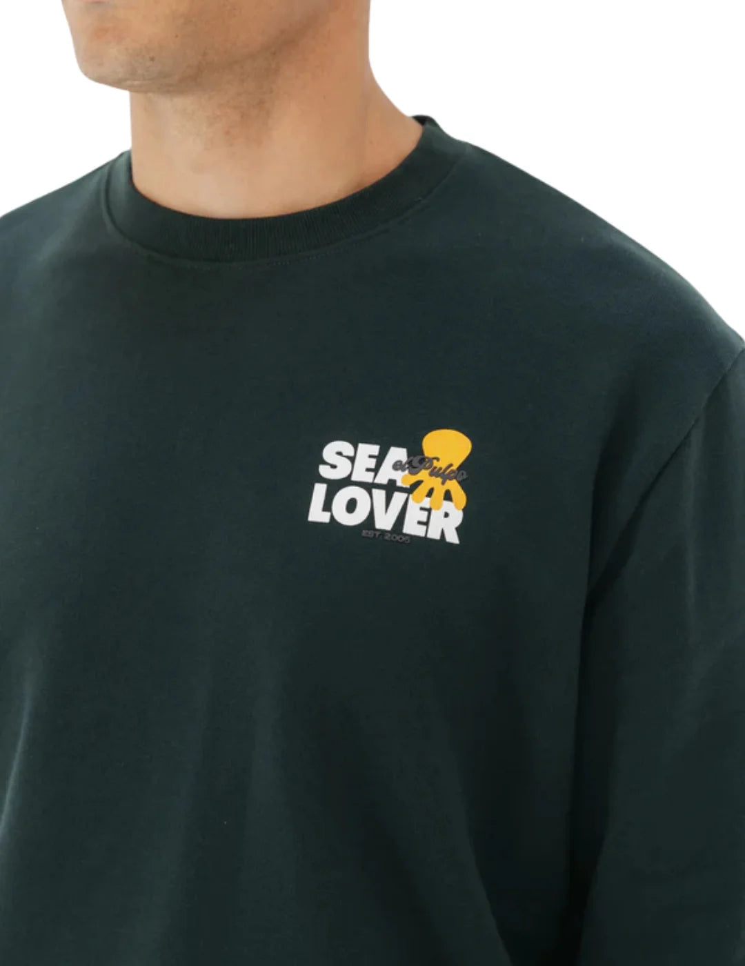 Sudadera El Pulpo Sealover Verde | Bicos de Fío
