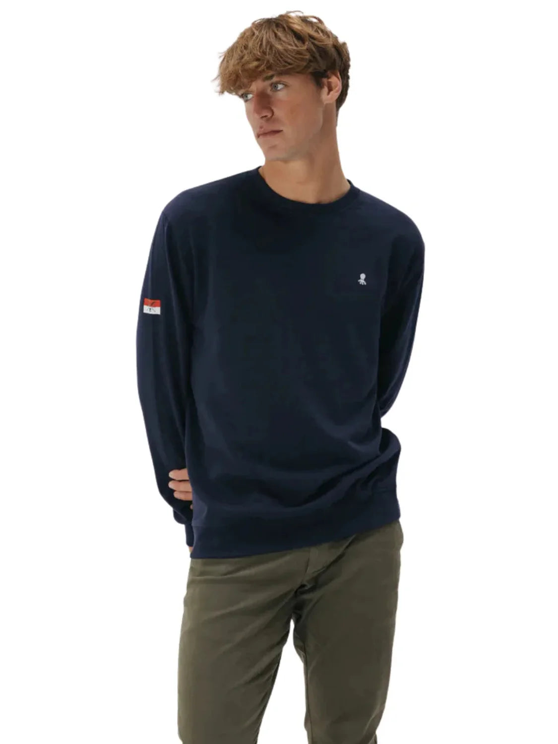 Sudadera elPulpo Bordado Heritage Azul Marino | Bicos de Fío