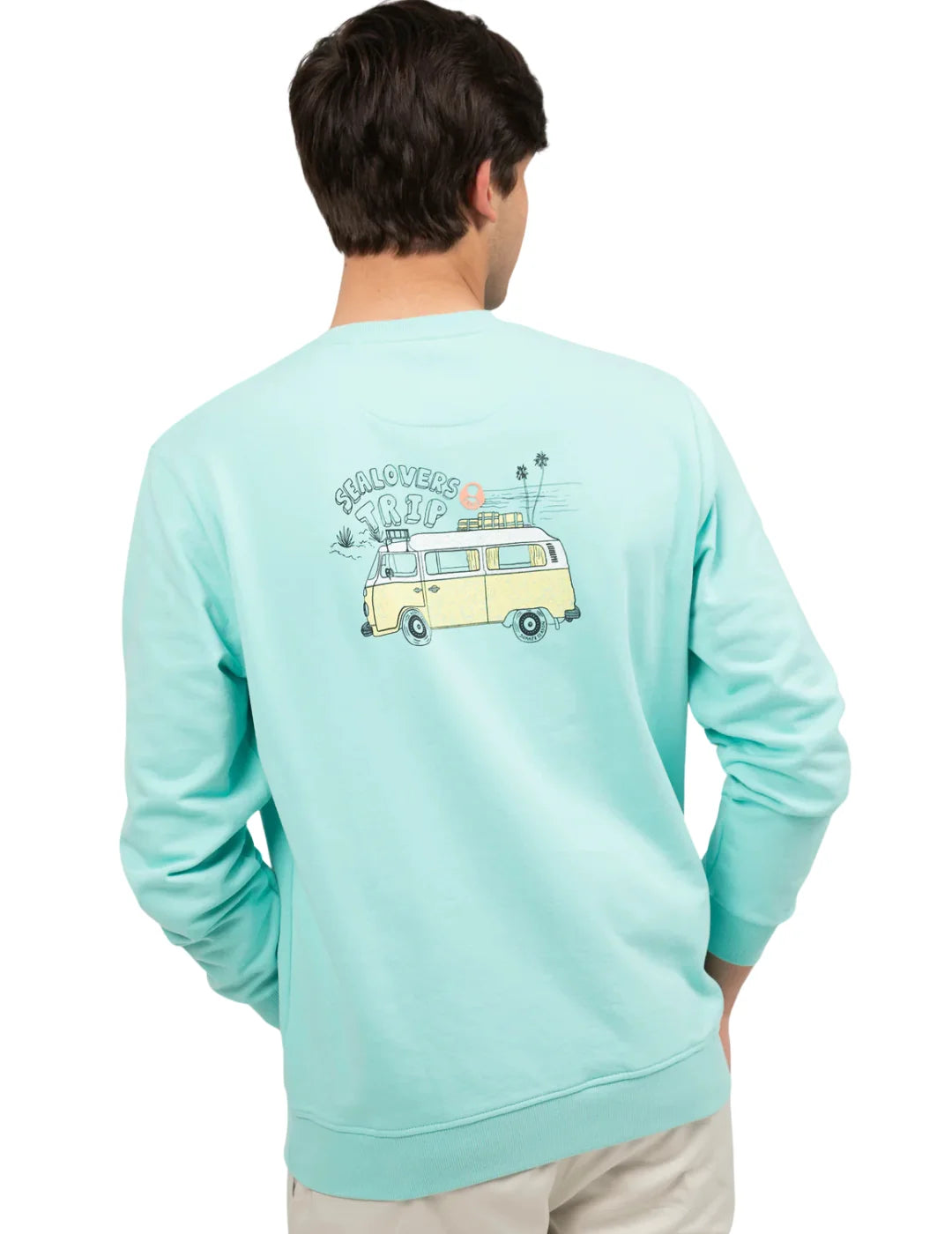 Sudadera elPulpo Sealovers Van Roadtrip Verde Agua | Bicos de Fío