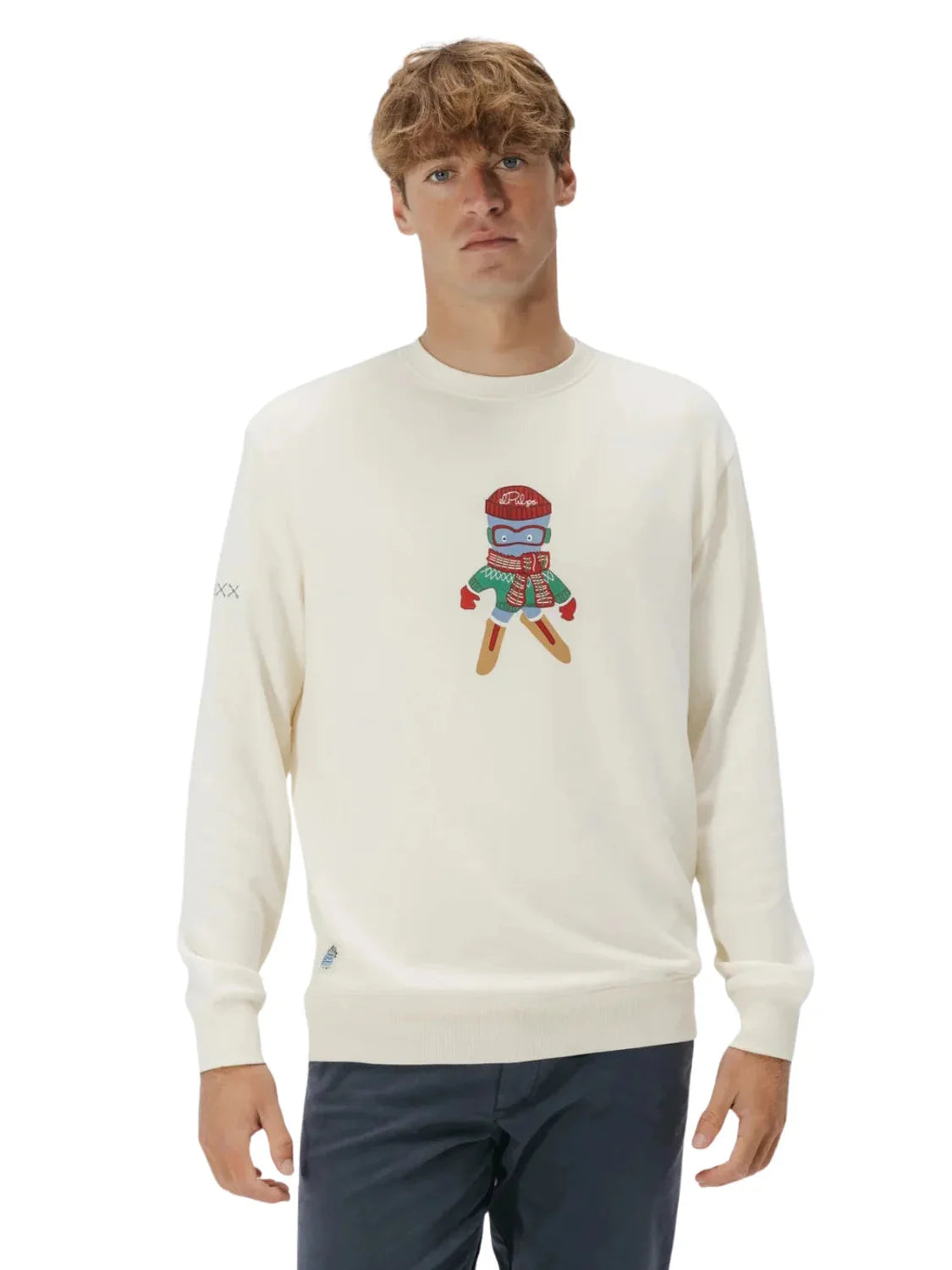 Sudadera El Pulpo Ski Blanco Roto | Bicos de Fío