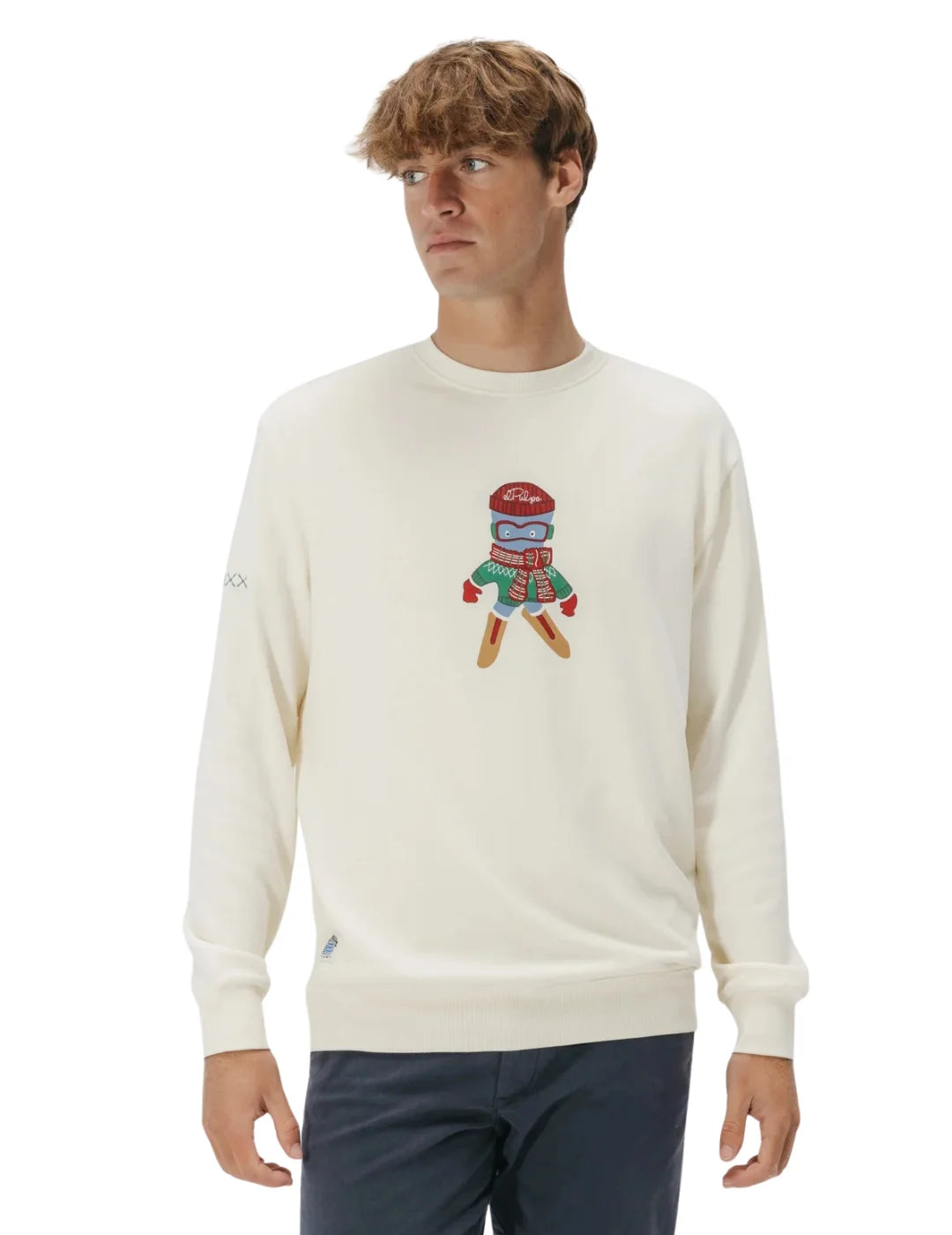 Sudadera El Pulpo Ski Blanco Roto | Bicos de Fío