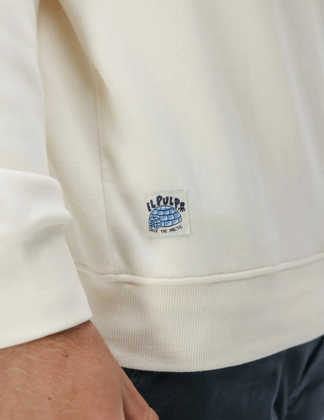 Sudadera El Pulpo Ski Blanco Roto | Bicos de Fío