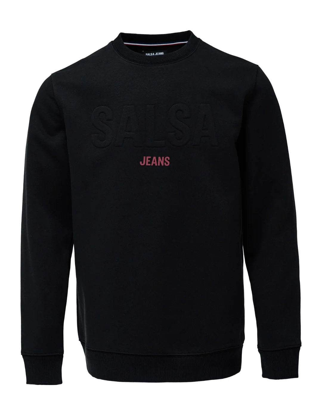 Sudadera Salsa Jeans Logo Relieve Contraste Negro | Bicos de Fío
