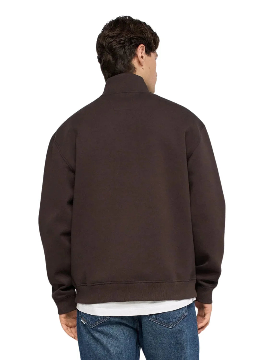 Sudadera Media Cremallera Salsa Jeans Marrón | Bicos de Fío