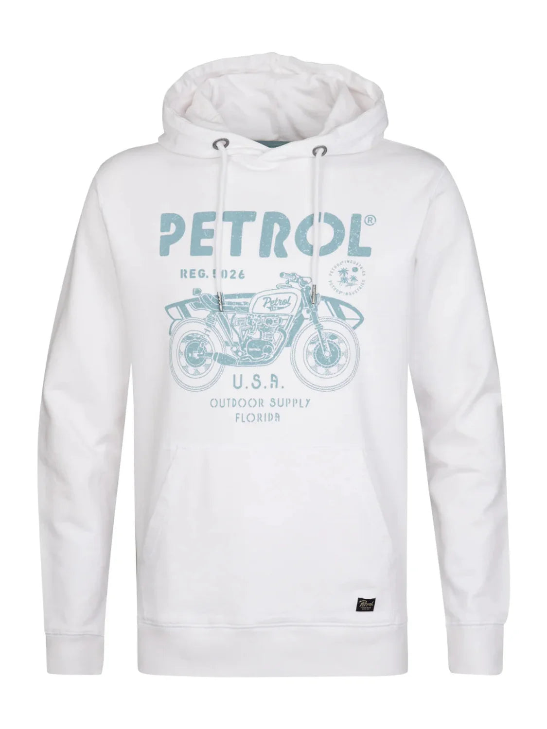 Sudadera Petrol Industries Print Moto Blanco | Bicos de Fío