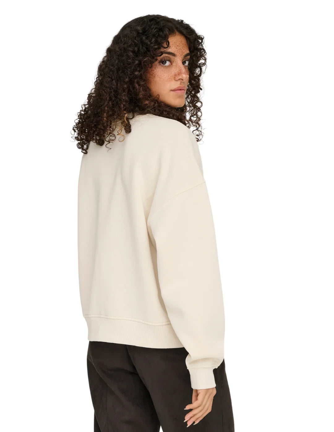 Sudadera ONLY Best Chérie Beige | Bicos de Fío
