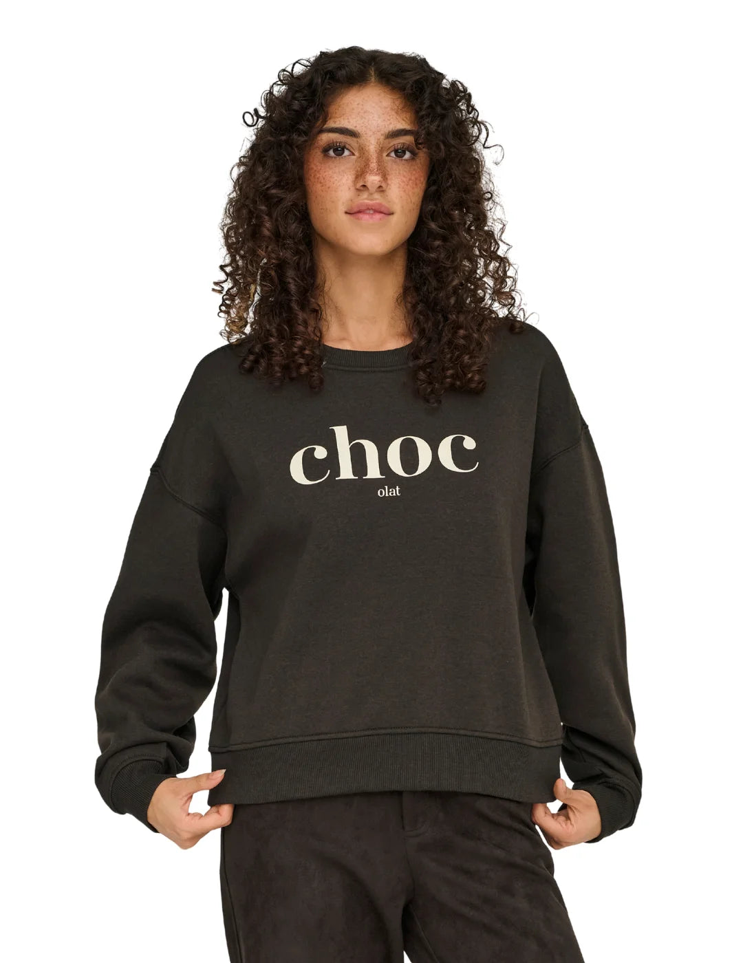 Sudadera ONLY Best Chocolat Marrón | Bicos de Fío