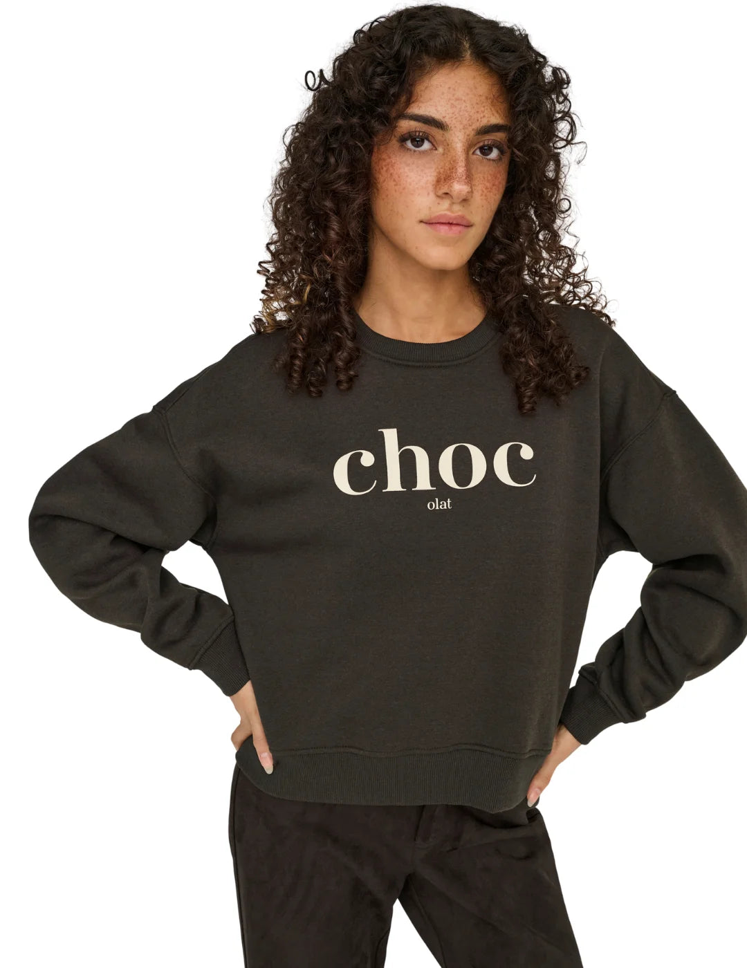 Sudadera ONLY Best Chocolat Marrón | Bicos de Fío