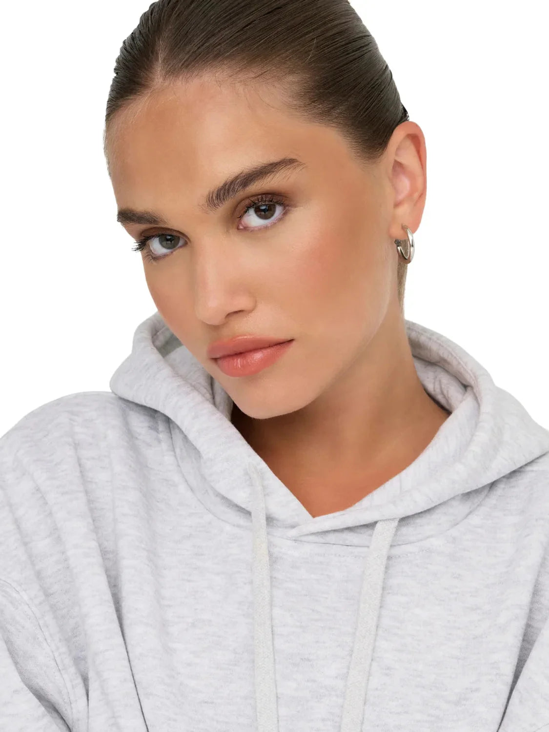Sudadera Capucha ONLY Best Gris | Bicos de Fío