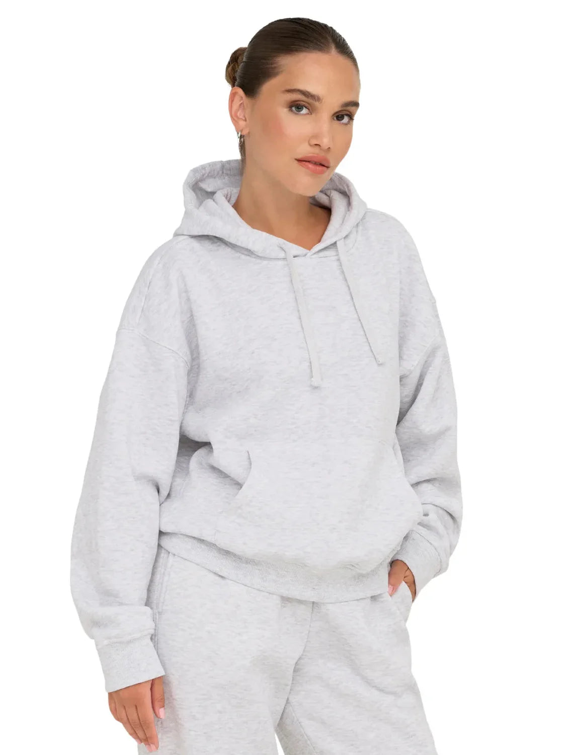 Sudadera Capucha ONLY Best Gris | Bicos de Fío