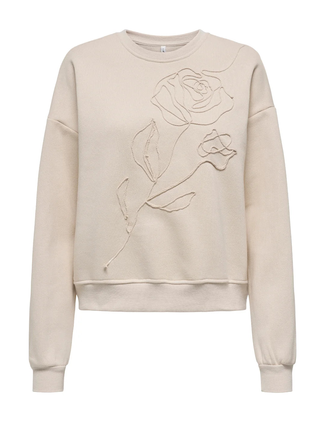 Sudadera ONLY Elisanna Beige | Bicos de Fío