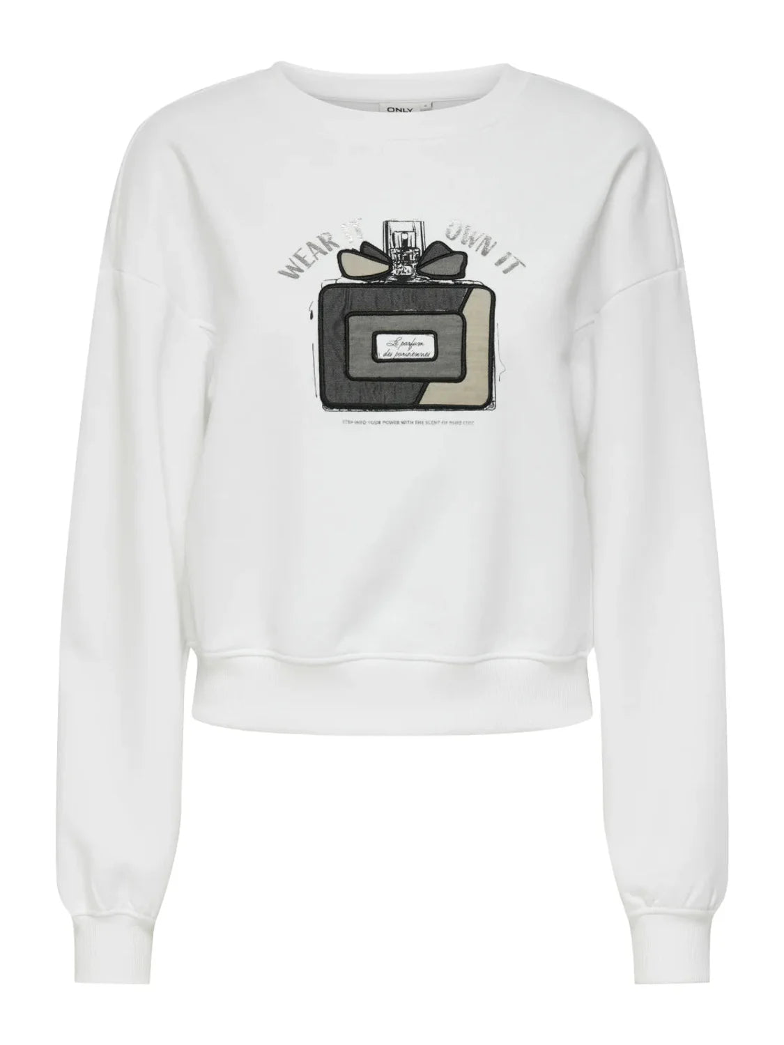 Sudadera ONLY Emily Parfum Blanco | Bicos de Fío
